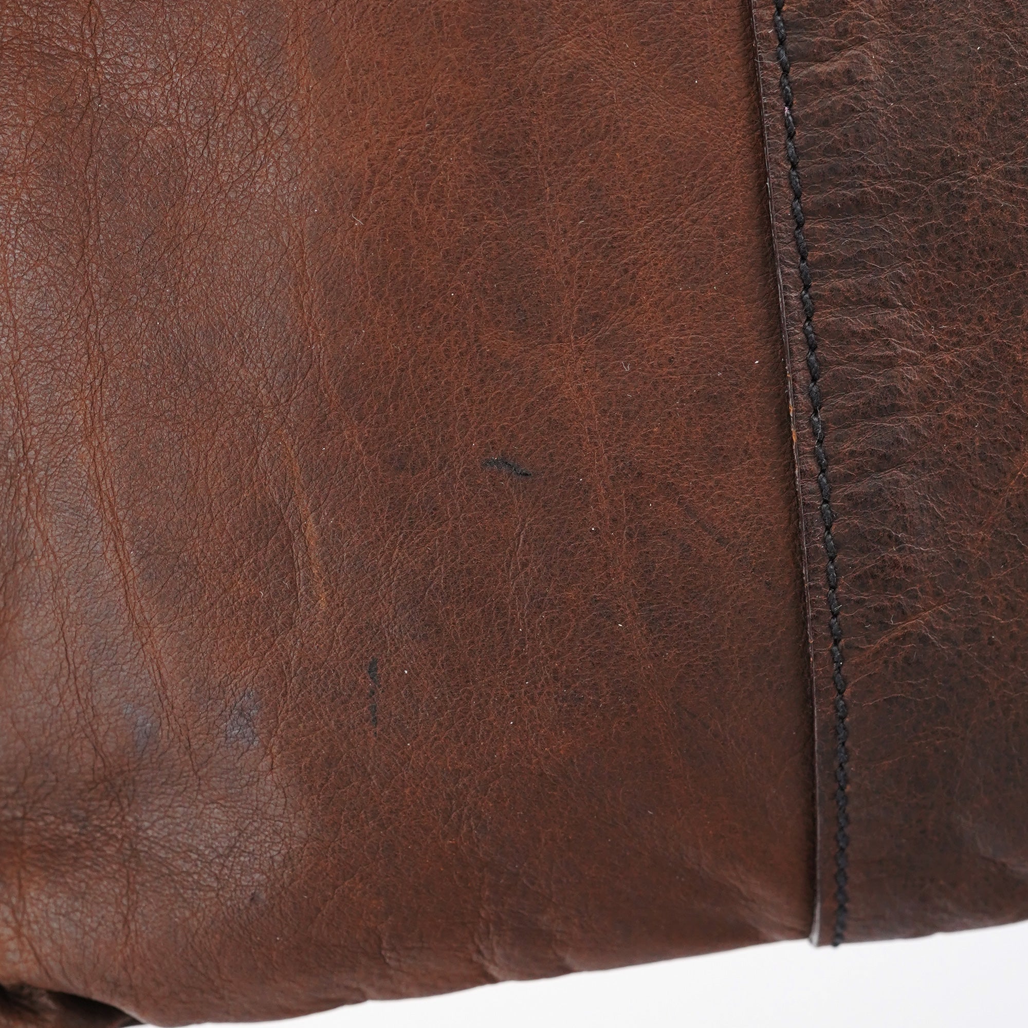 Brown Leather Pocket Tote Bag