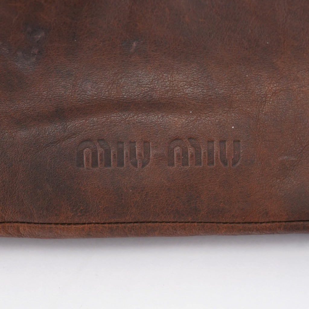 Brown Leather Pocket Tote Bag