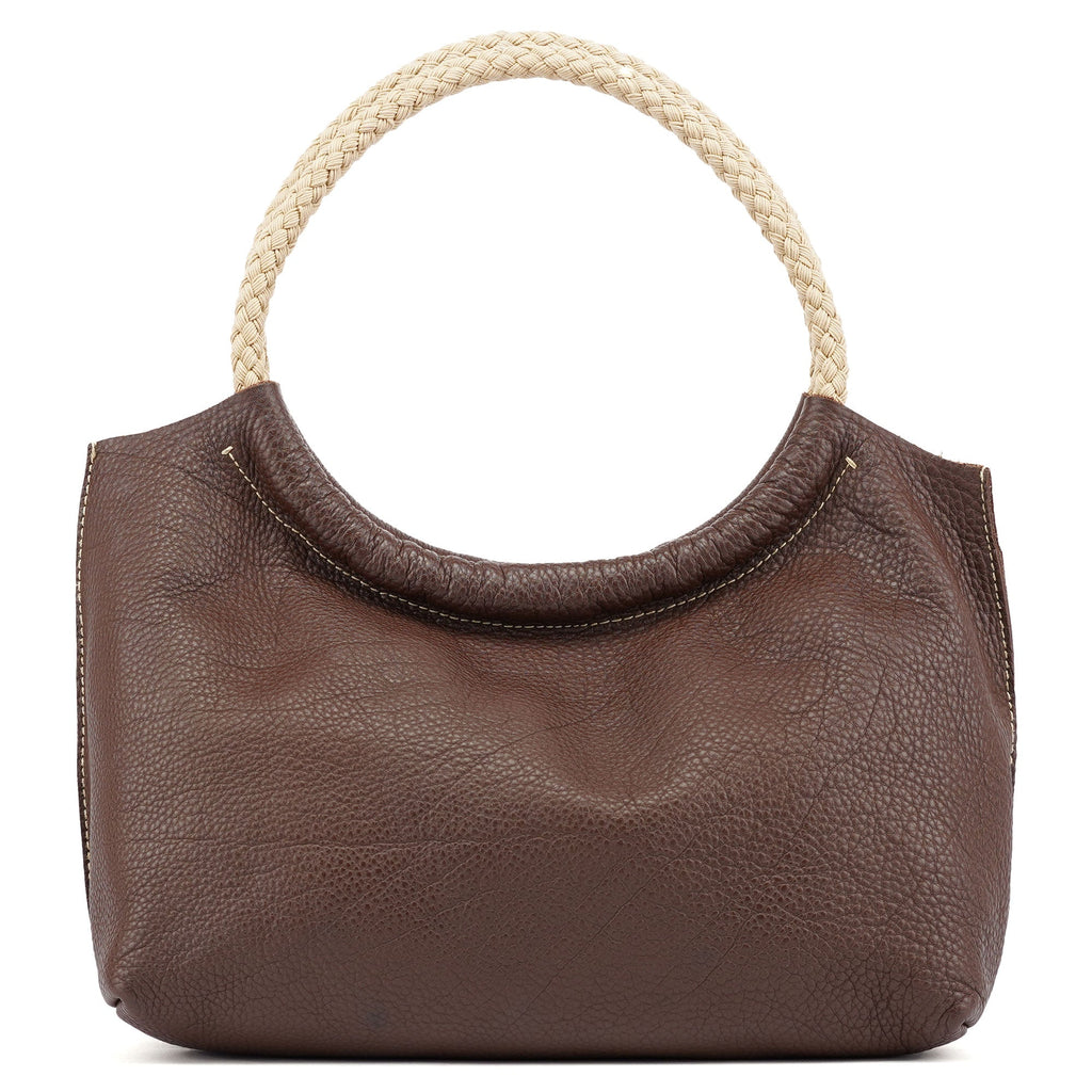 Brown Leather Rope Shoulder Bag