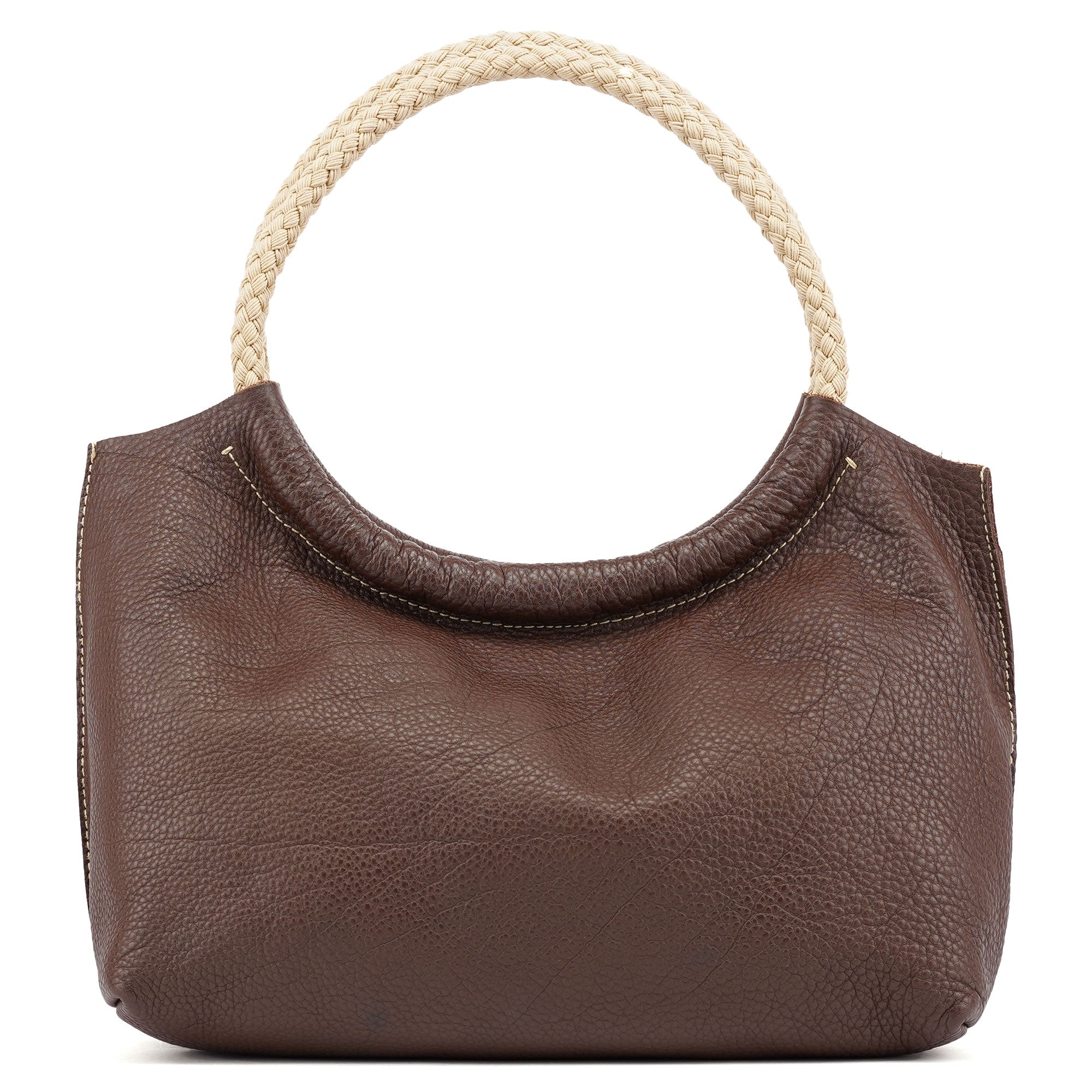 Brown Leather Rope Shoulder Bag