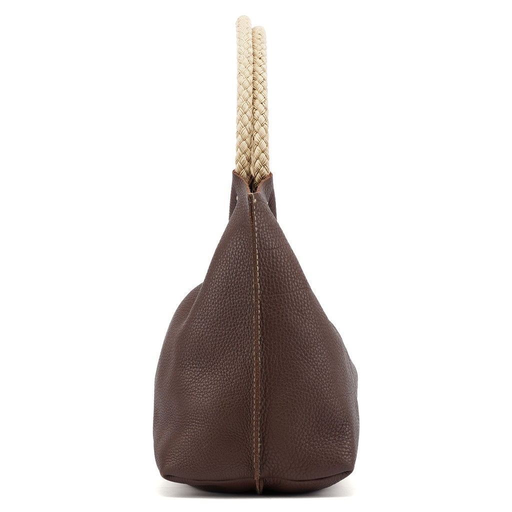 Brown Leather Rope Shoulder Bag
