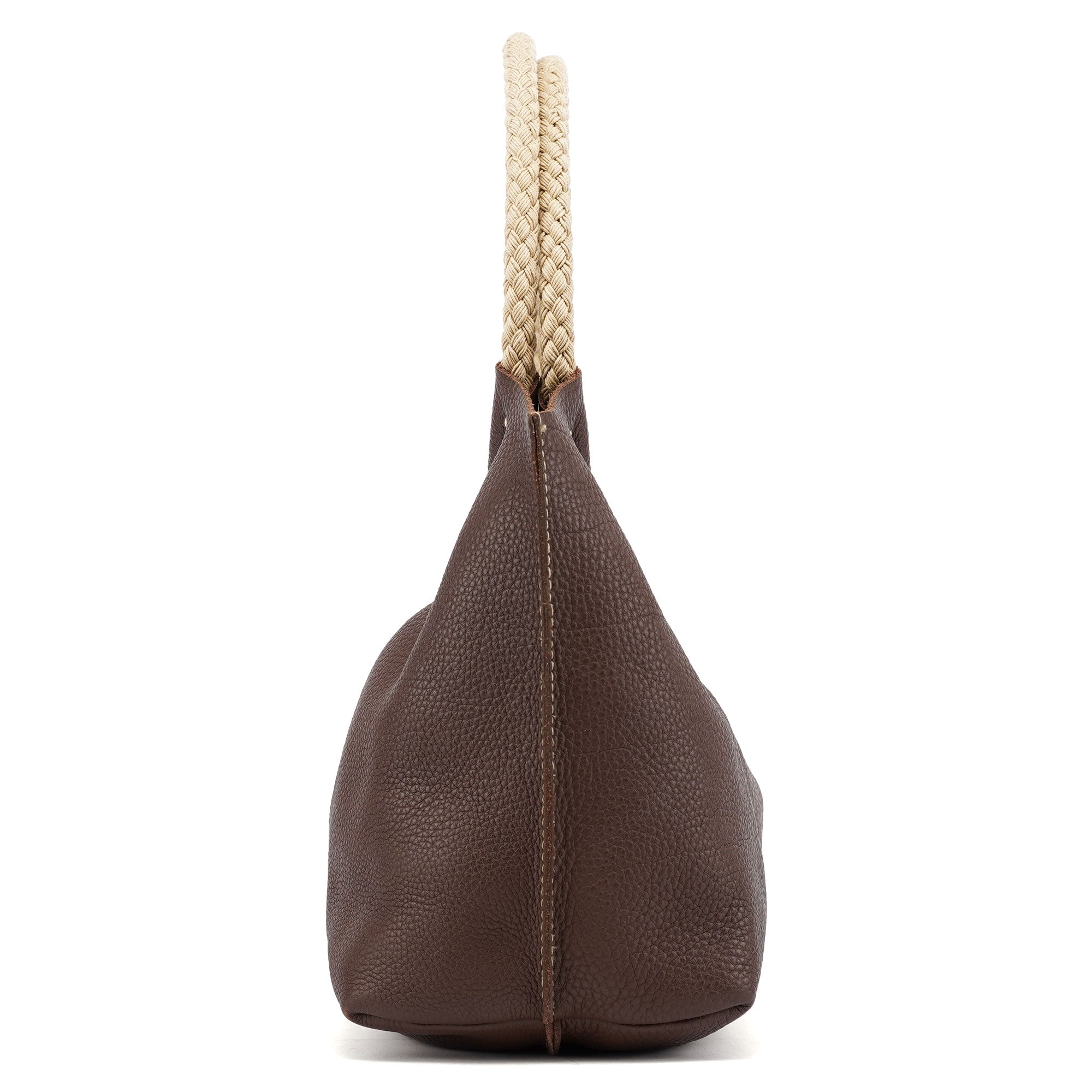 Brown Leather Rope Shoulder Bag