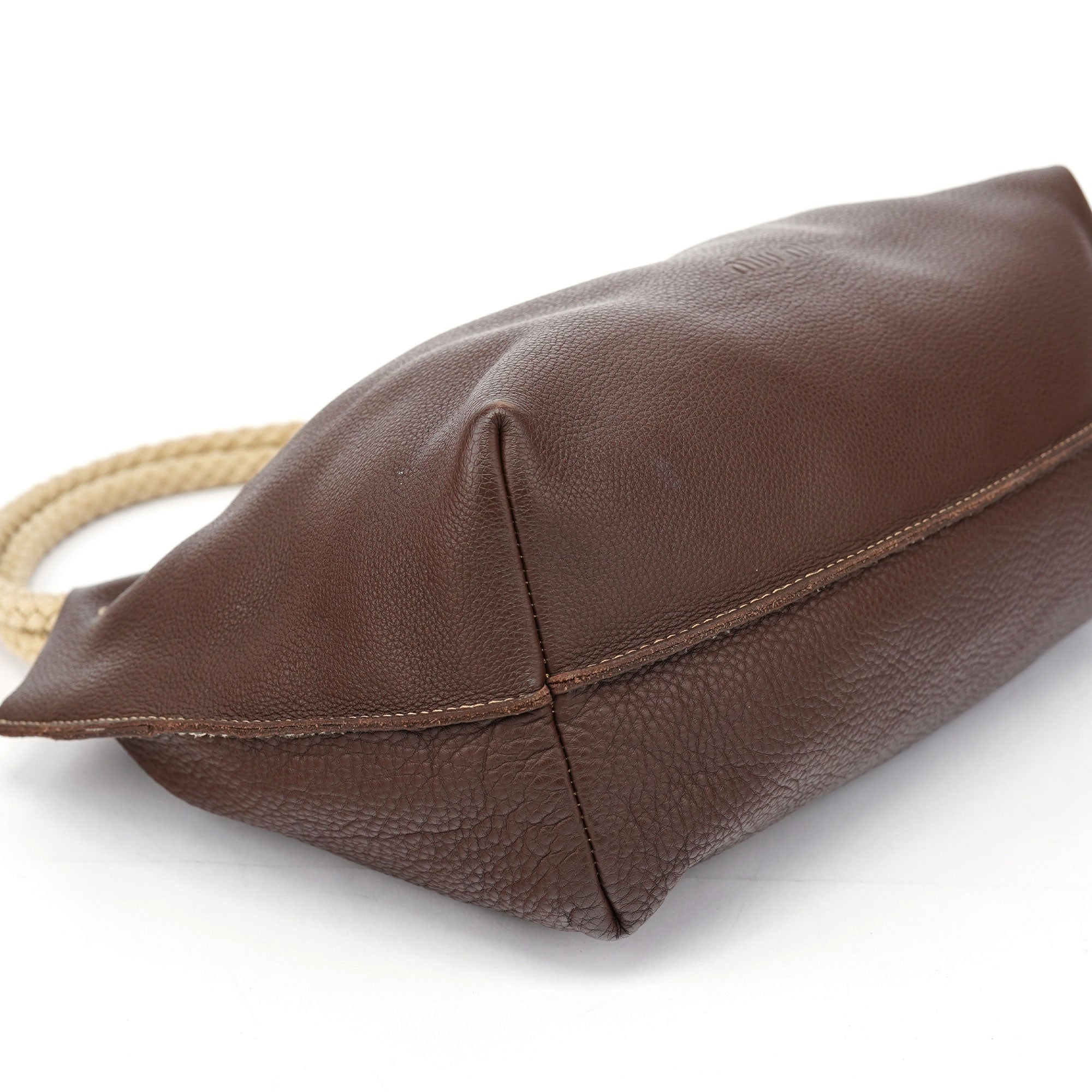 Brown Leather Rope Shoulder Bag