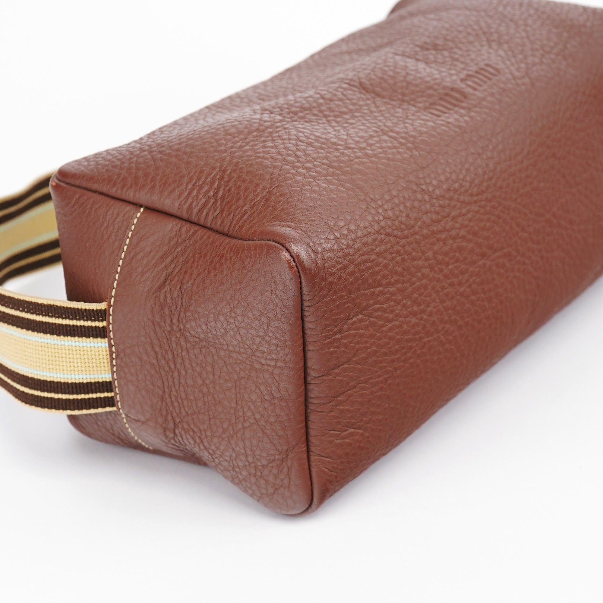 Brown Pebbled Leather Shoulder Bag