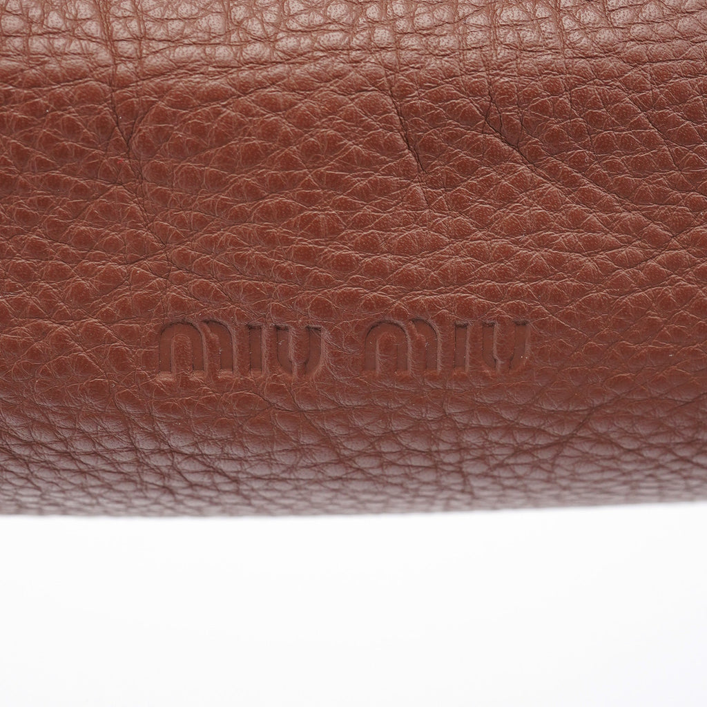 Brown Pebbled Leather Shoulder Bag