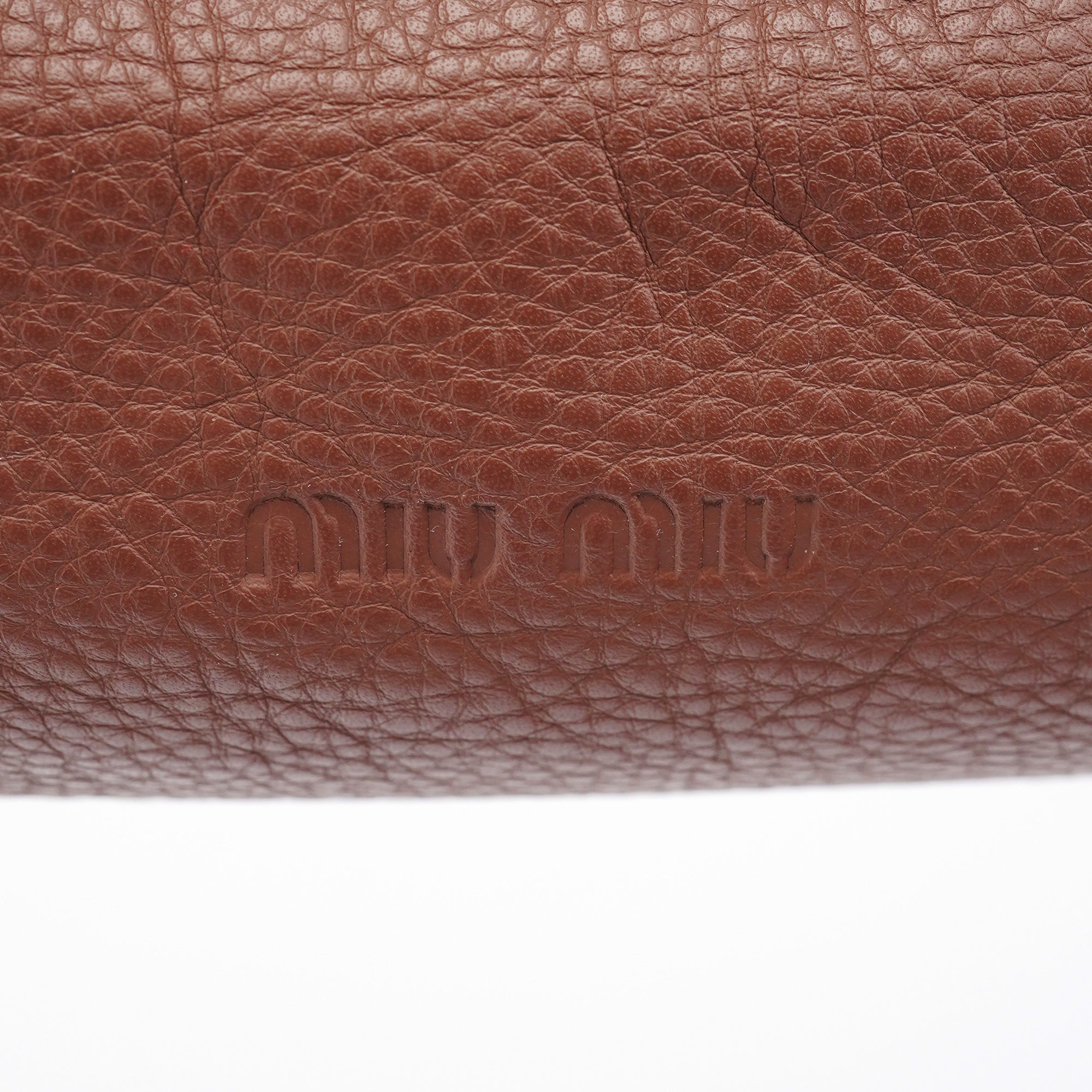 Brown Pebbled Leather Shoulder Bag