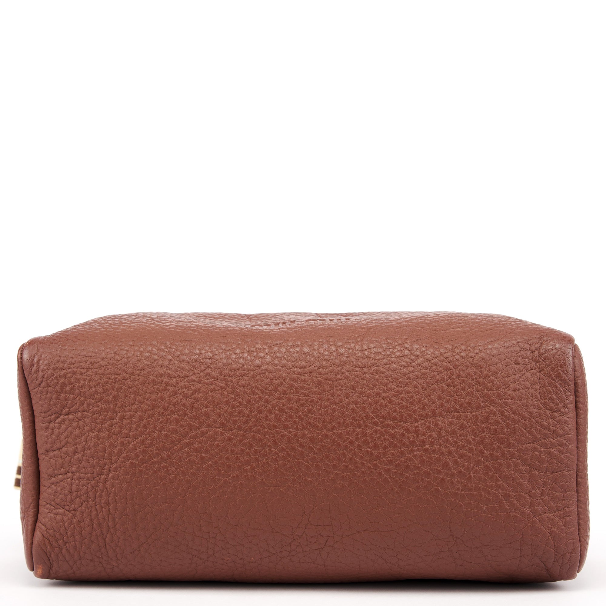 Brown Pebbled Leather Shoulder Bag