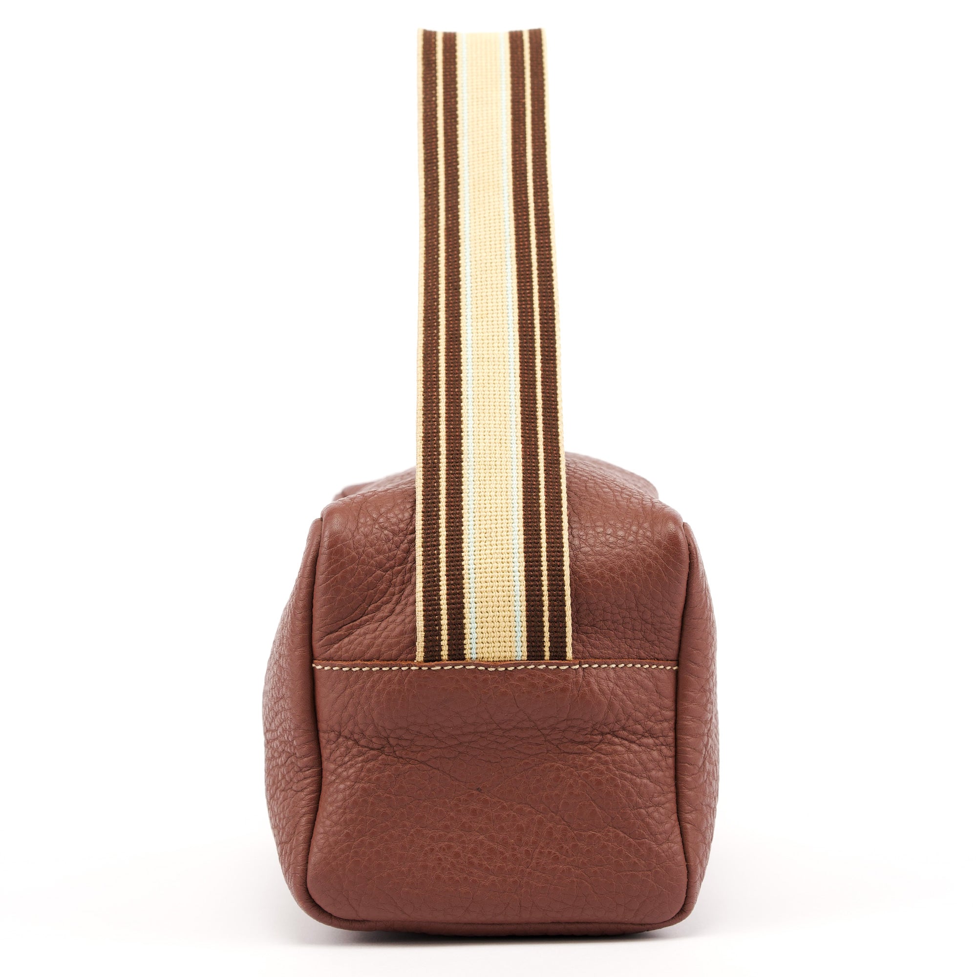 Brown Pebbled Leather Shoulder Bag