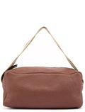 Brown Pebbled Leather Shoulder Bag