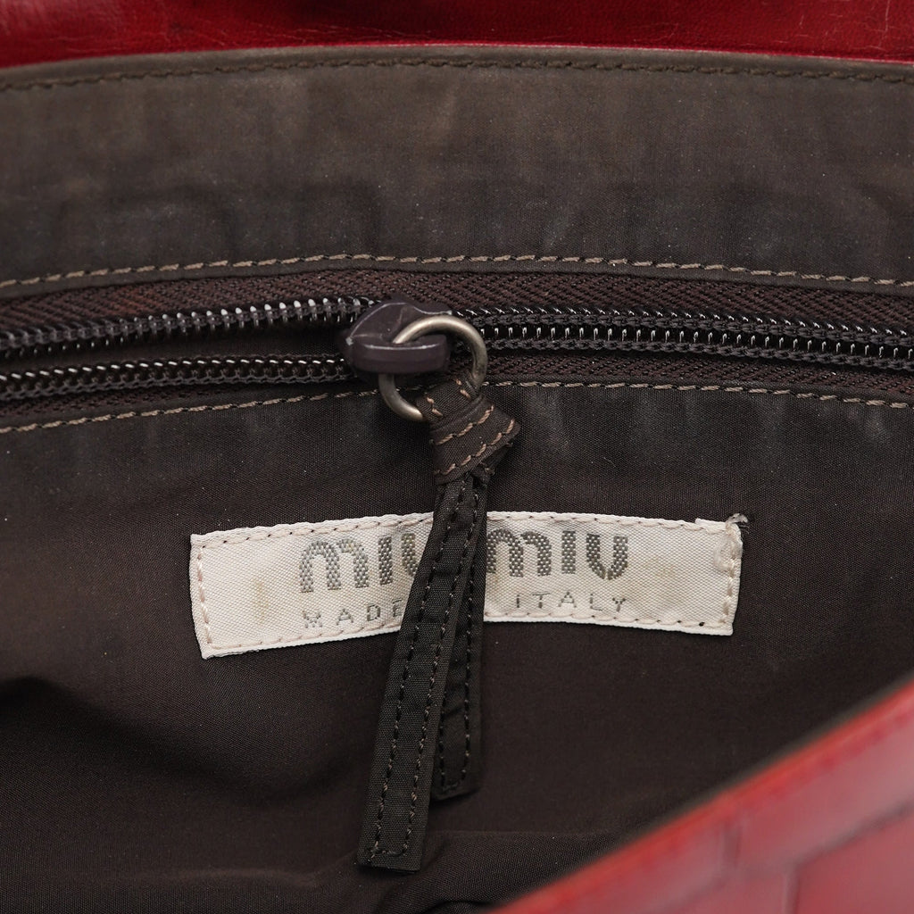 Burgundy Croc Embossed Bow Chain Shoulder Bag