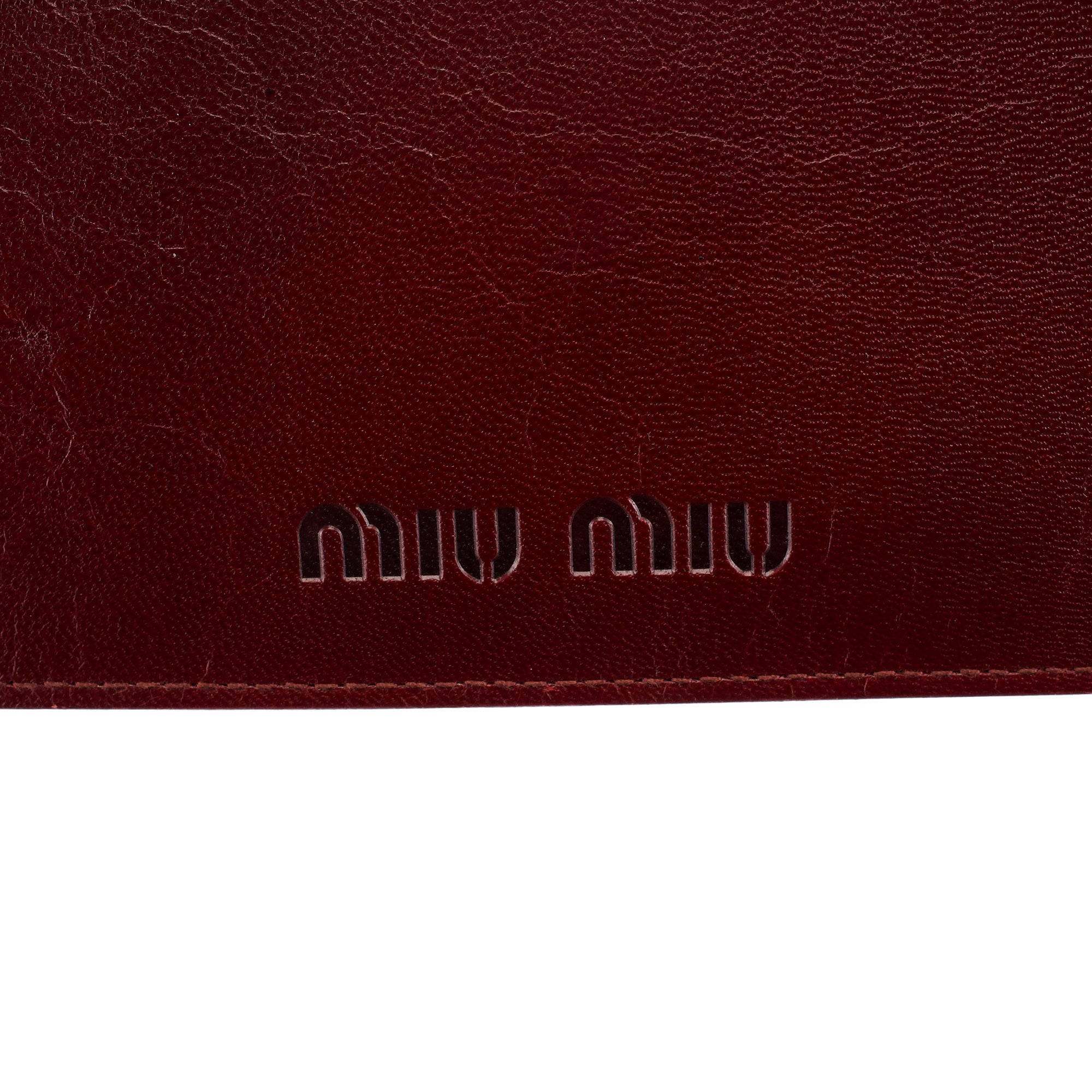 Burgundy Leather Push-Lock Tote Bag