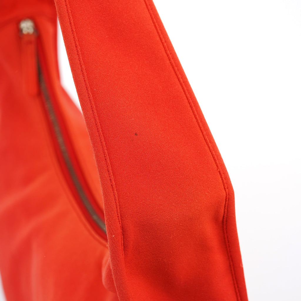 Coral Red Mesh Hobo Shoulder Bag