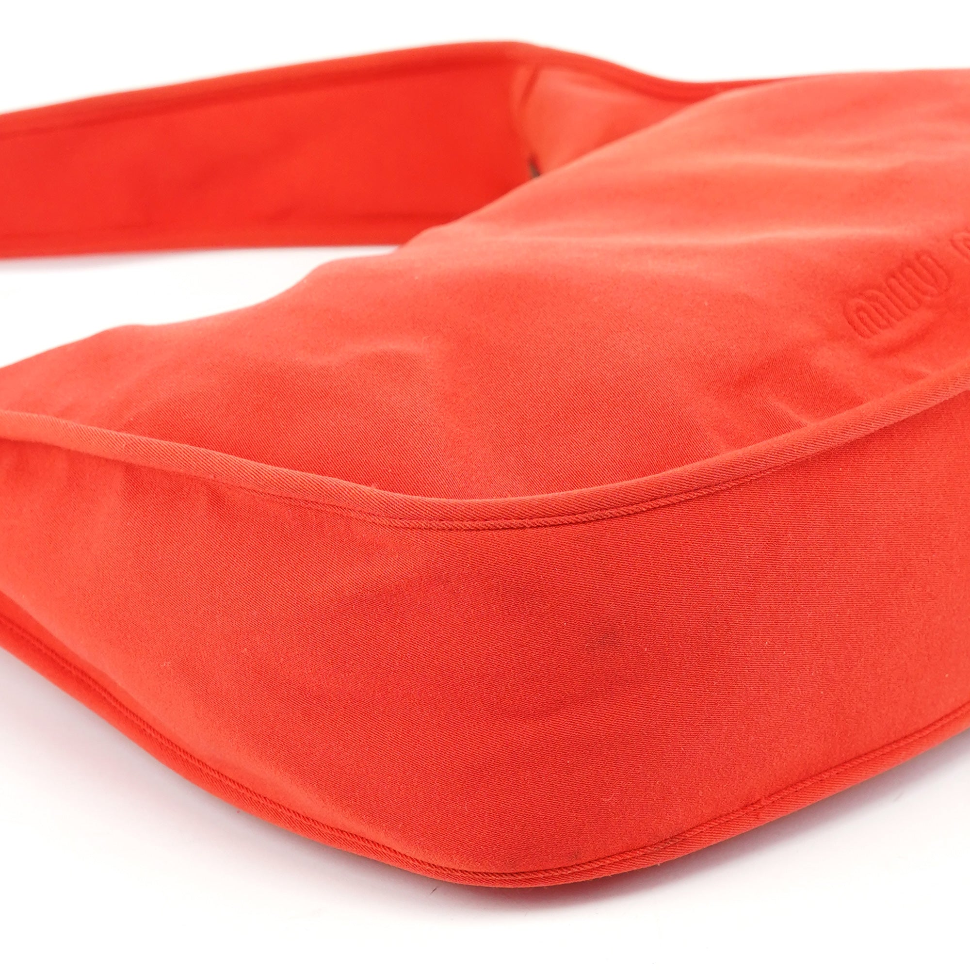 Coral Red Mesh Hobo Shoulder Bag