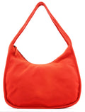 Coral Red Mesh Hobo Shoulder Bag