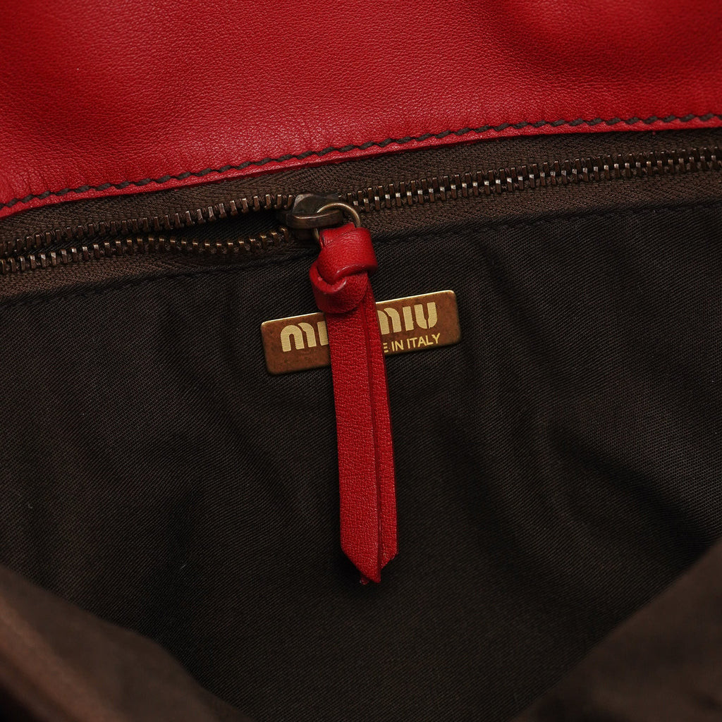 Fall 2003 Red Calfskin Turnlock Hobo Bag