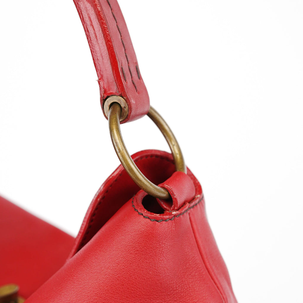 Fall 2003 Red Calfskin Turnlock Hobo Bag