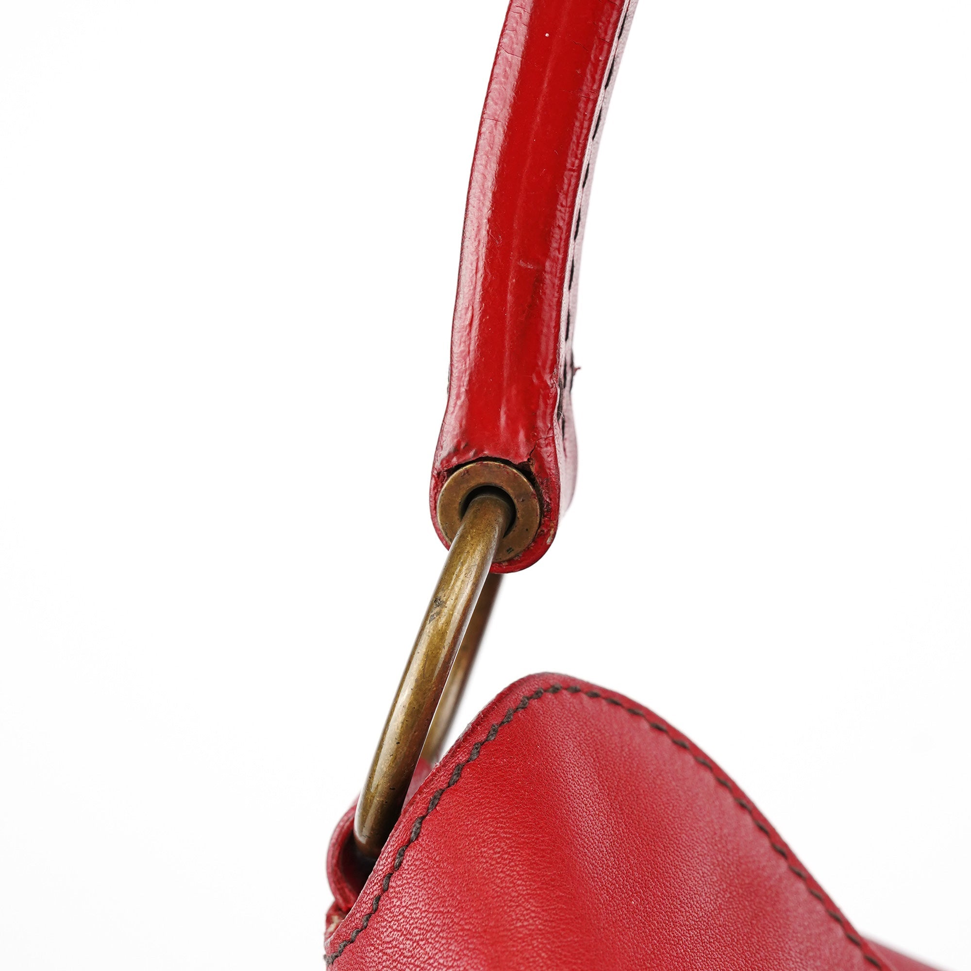 Fall 2003 Red Calfskin Turnlock Hobo Bag
