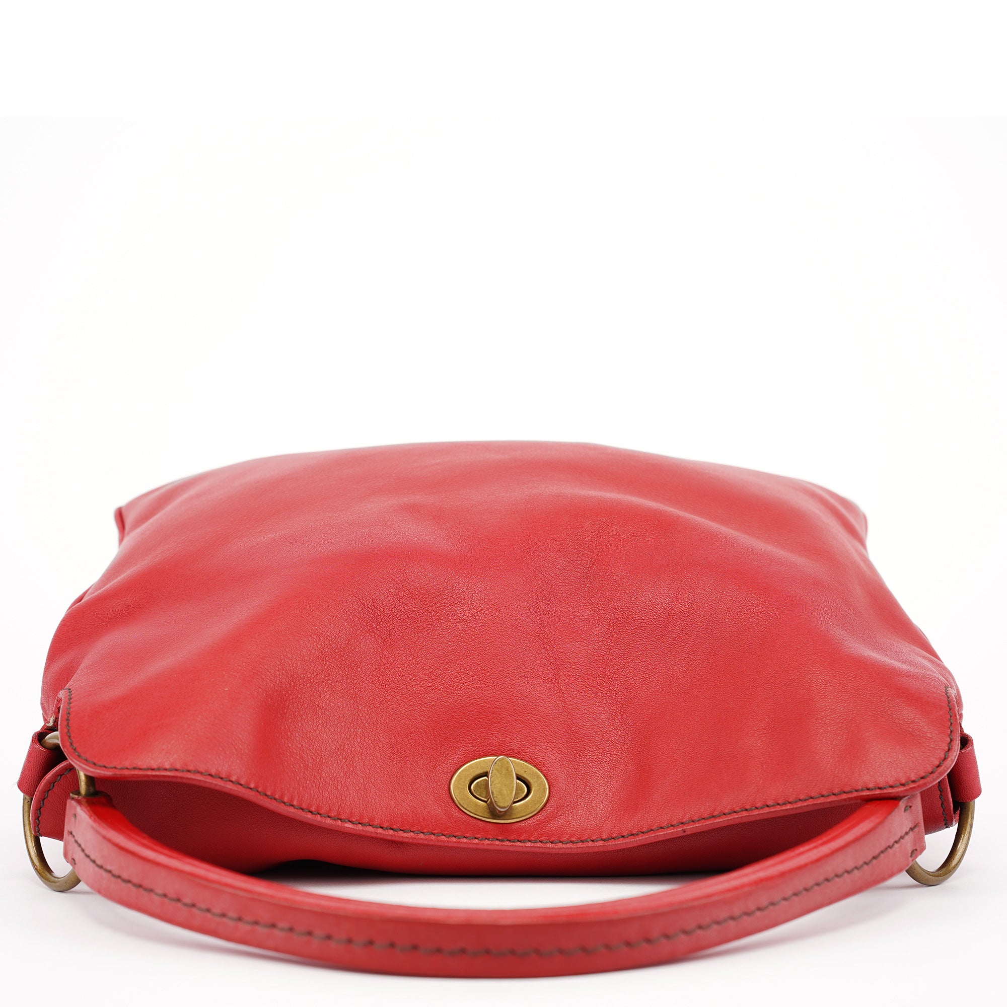 Fall 2003 Red Calfskin Turnlock Hobo Bag