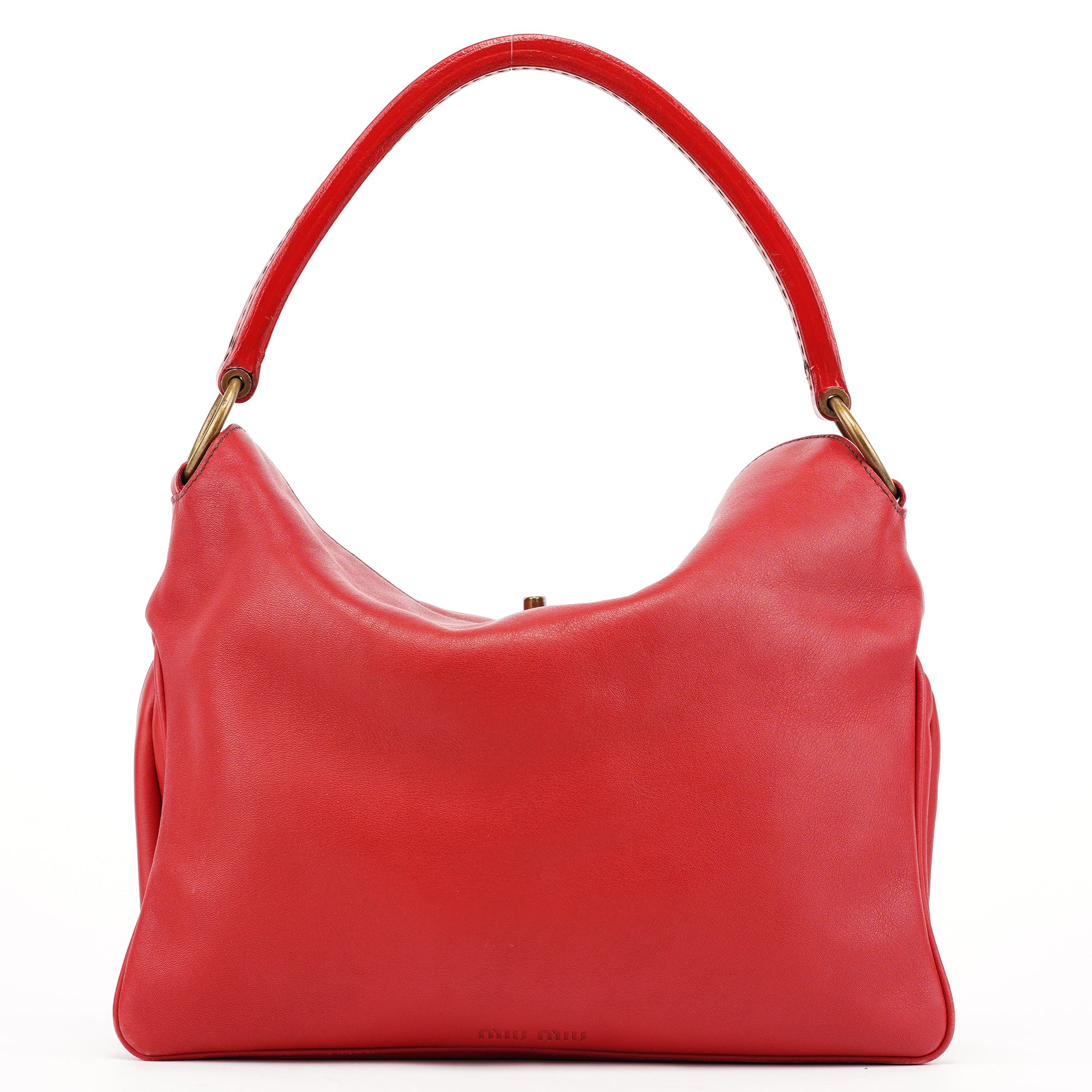 Fall 2003 Red Calfskin Turnlock Hobo Bag