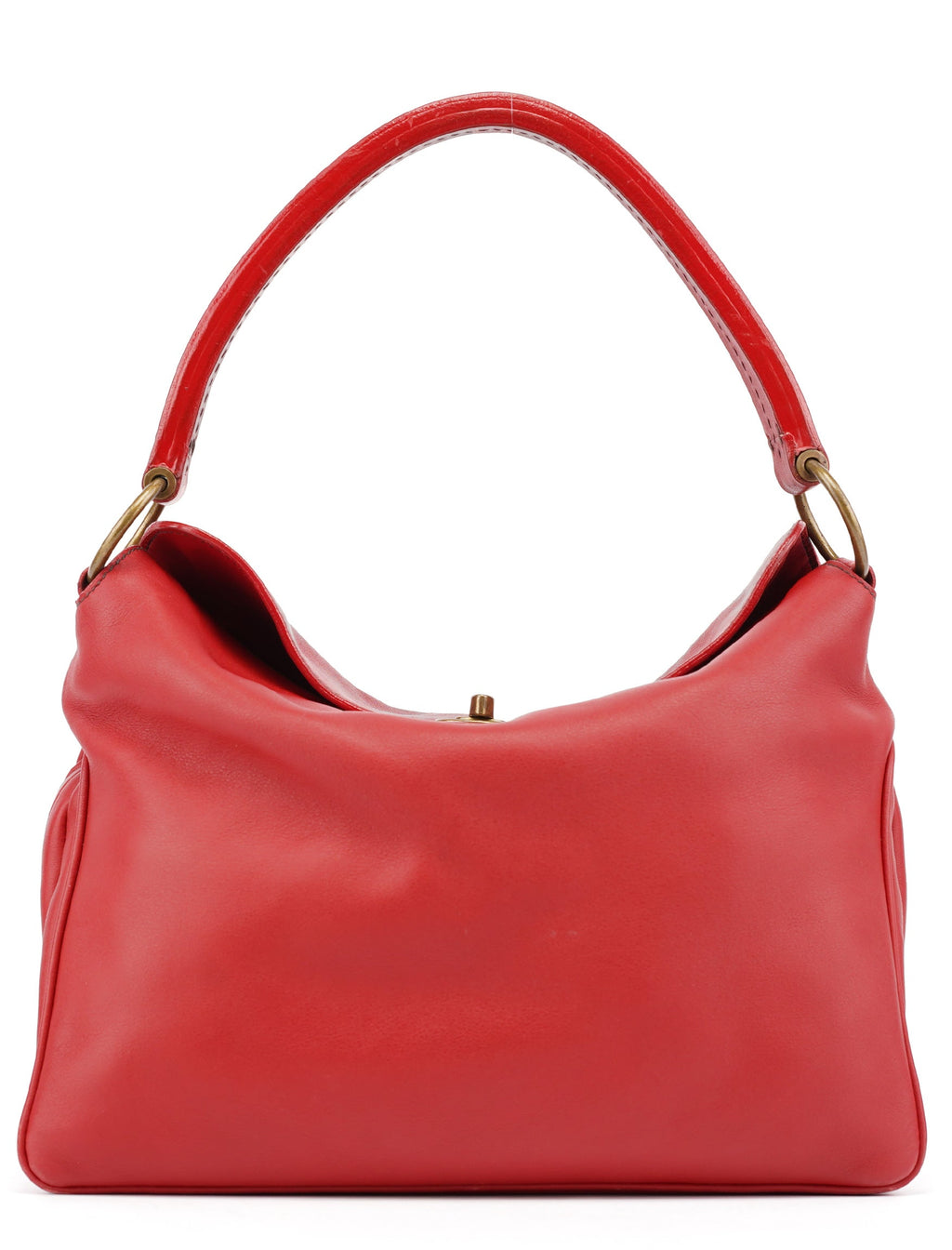 Fall 2003 Red Calfskin Turnlock Hobo Bag