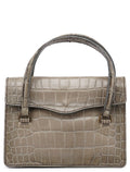 Grey Croc Embossed Tote Bag