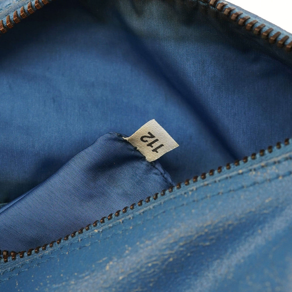 Light Blue Leahter Pocket Handbag