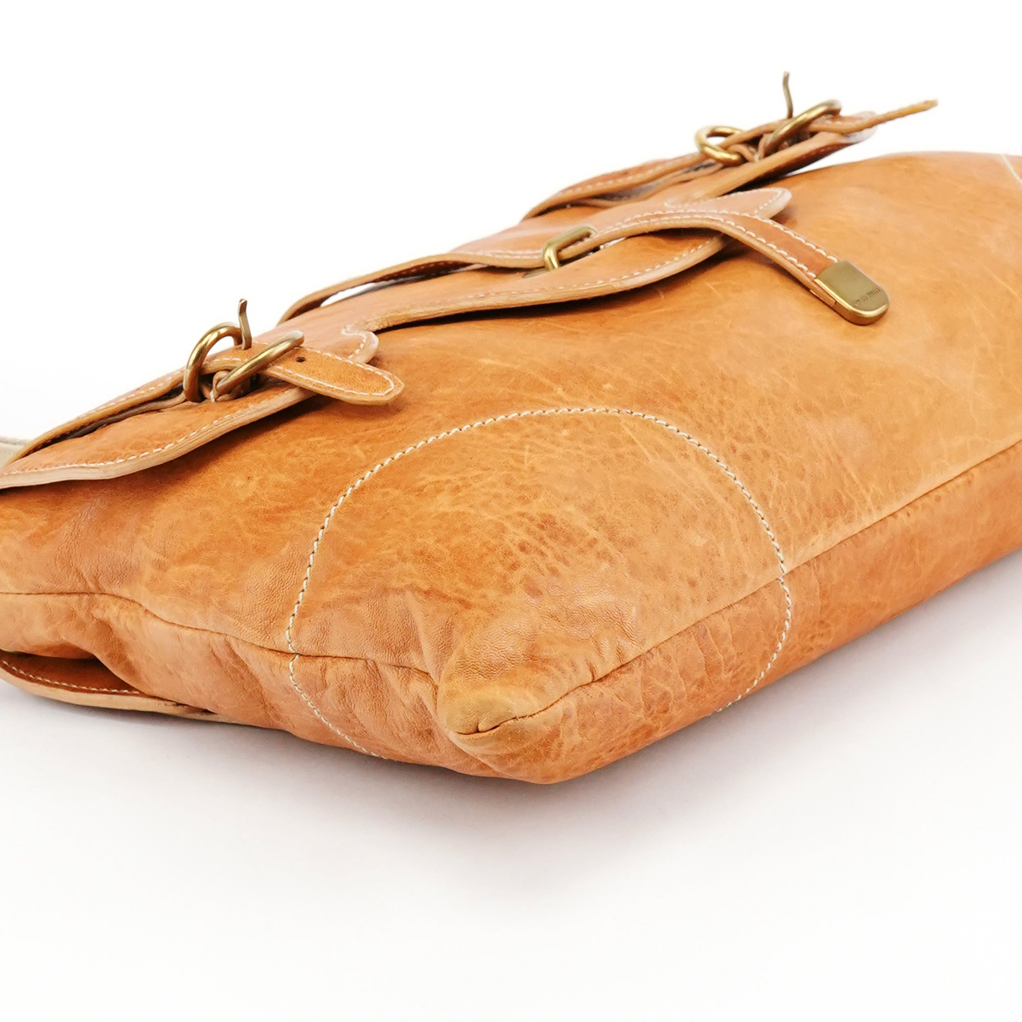 Light Brown Leather Shoulder Bag