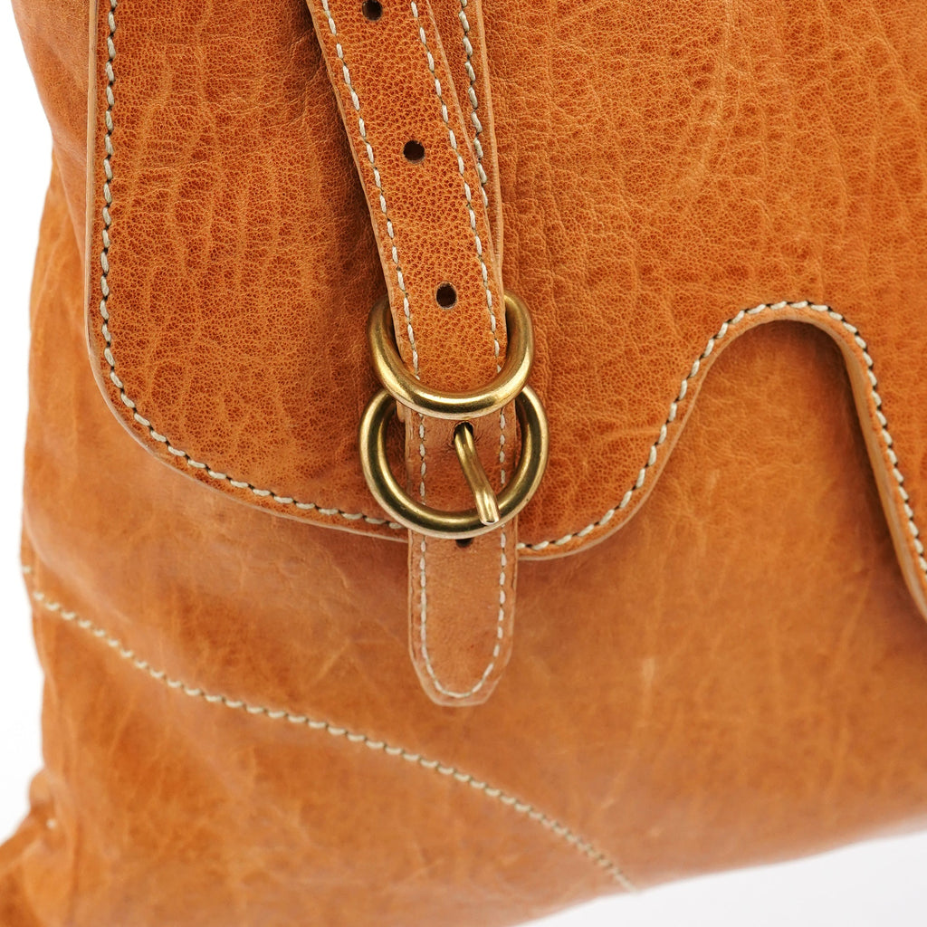 Light Brown Leather Shoulder Bag