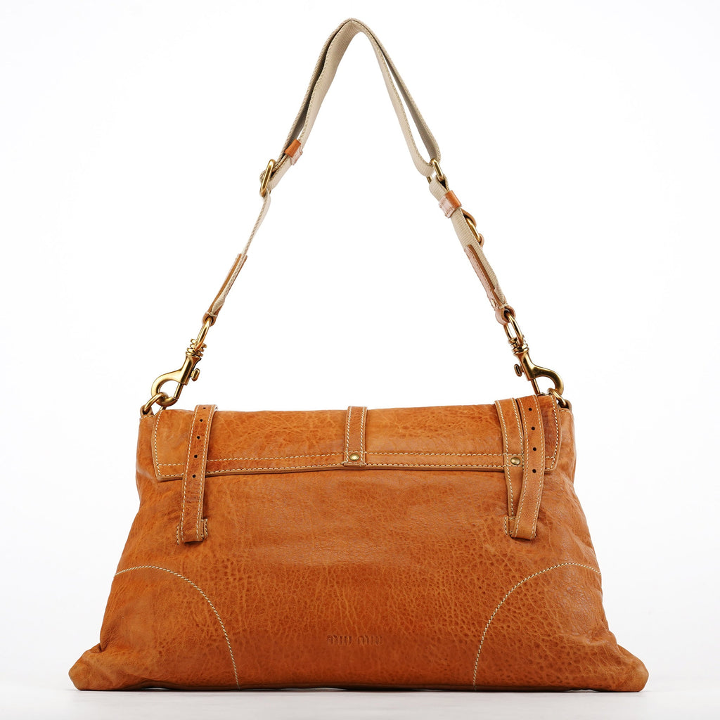 Light Brown Leather Shoulder Bag