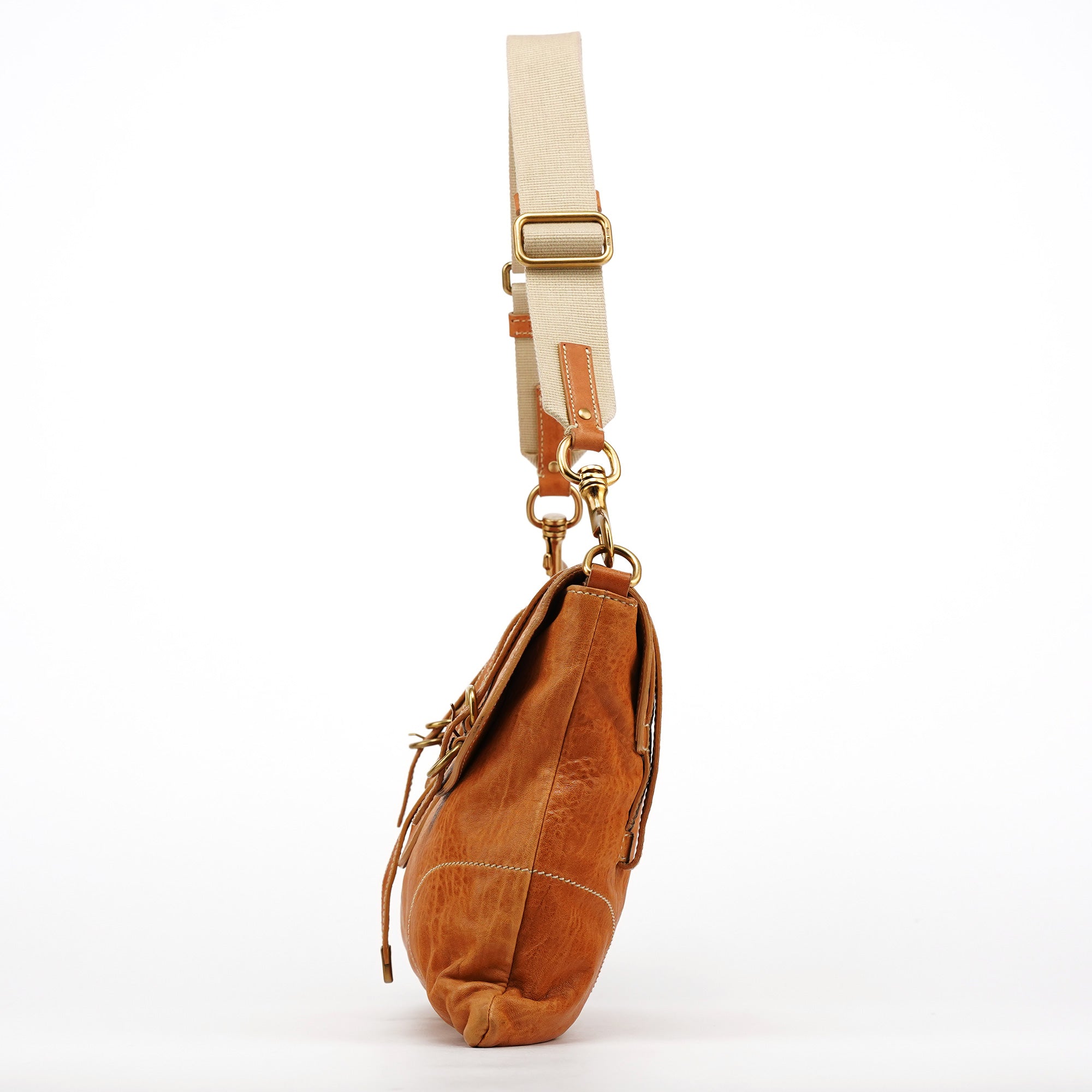 Light Brown Leather Shoulder Bag