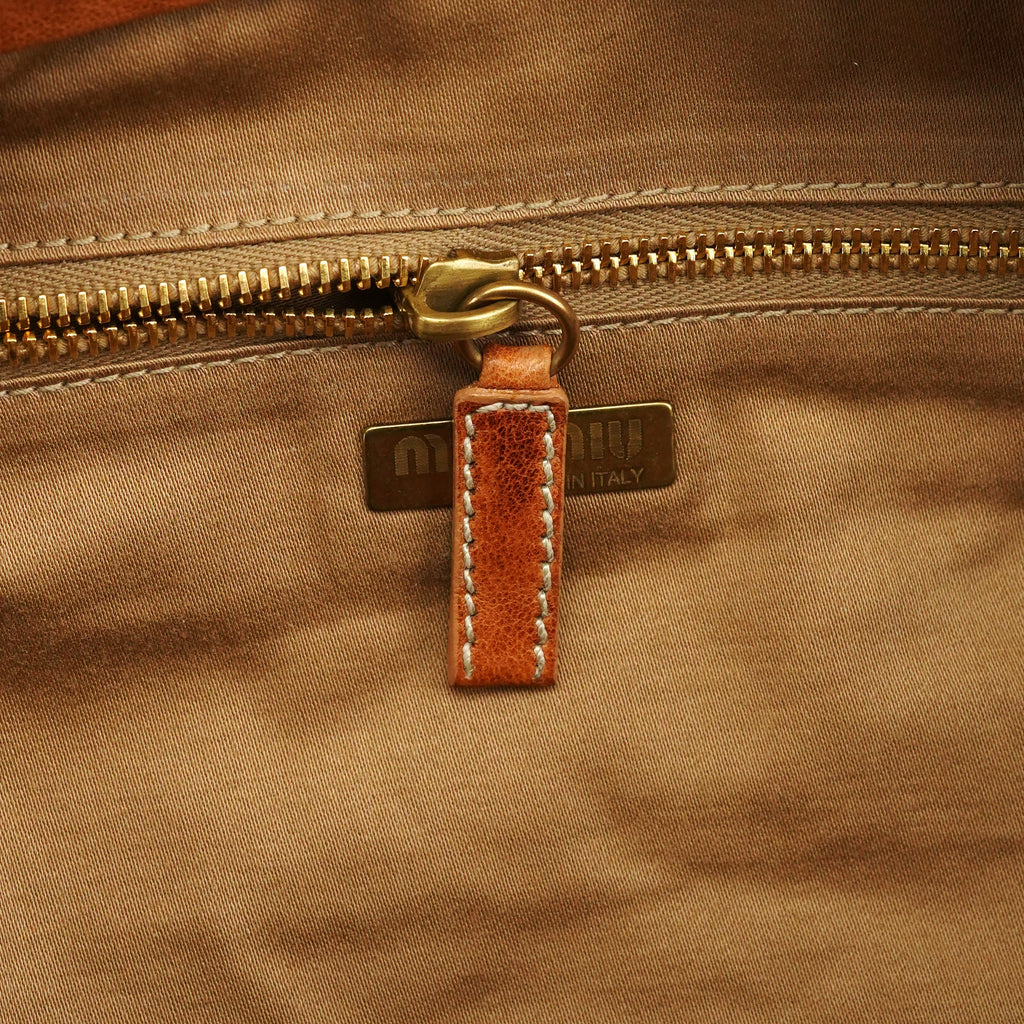 Light Brown Leather Shoulder Bag