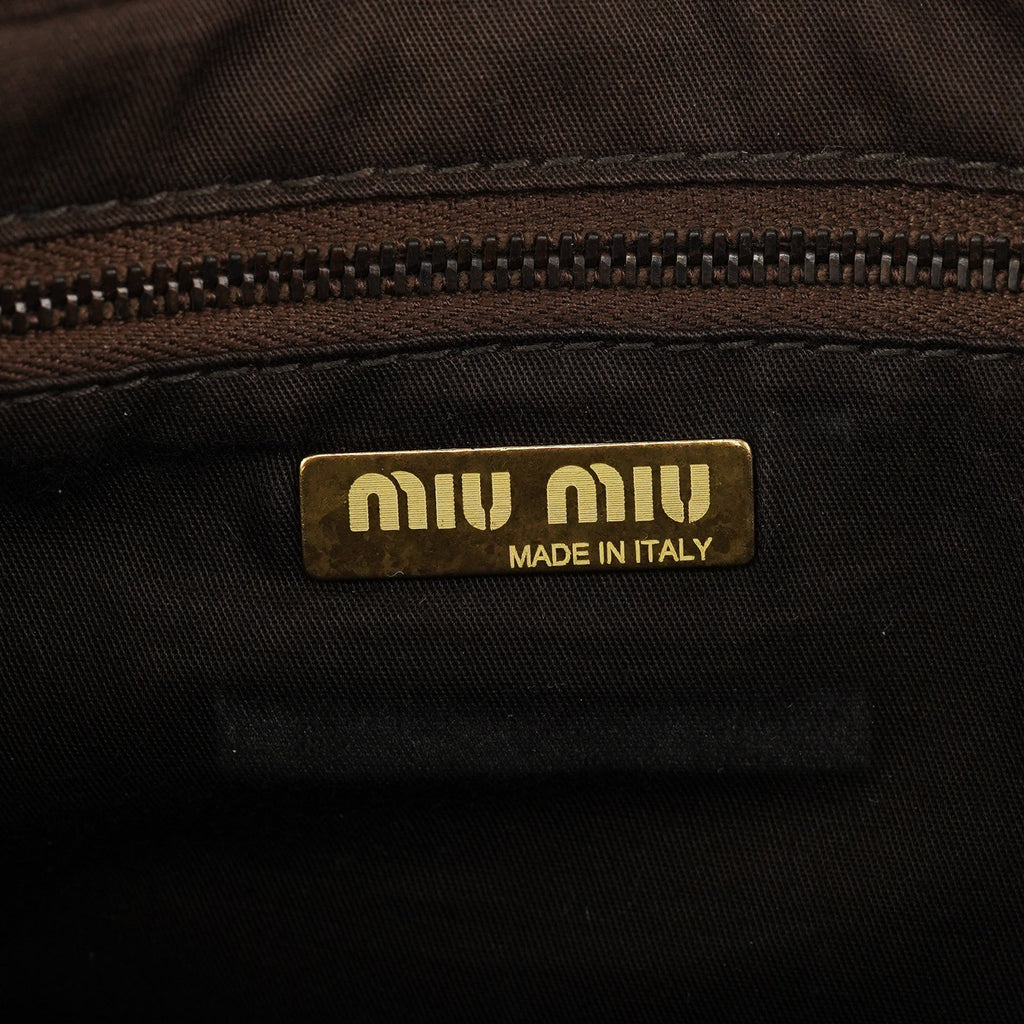Light Brown Leather Turnlock Shoulder Bag