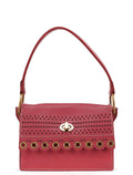 Pink Calfskin Turnlock Shoulder Bag