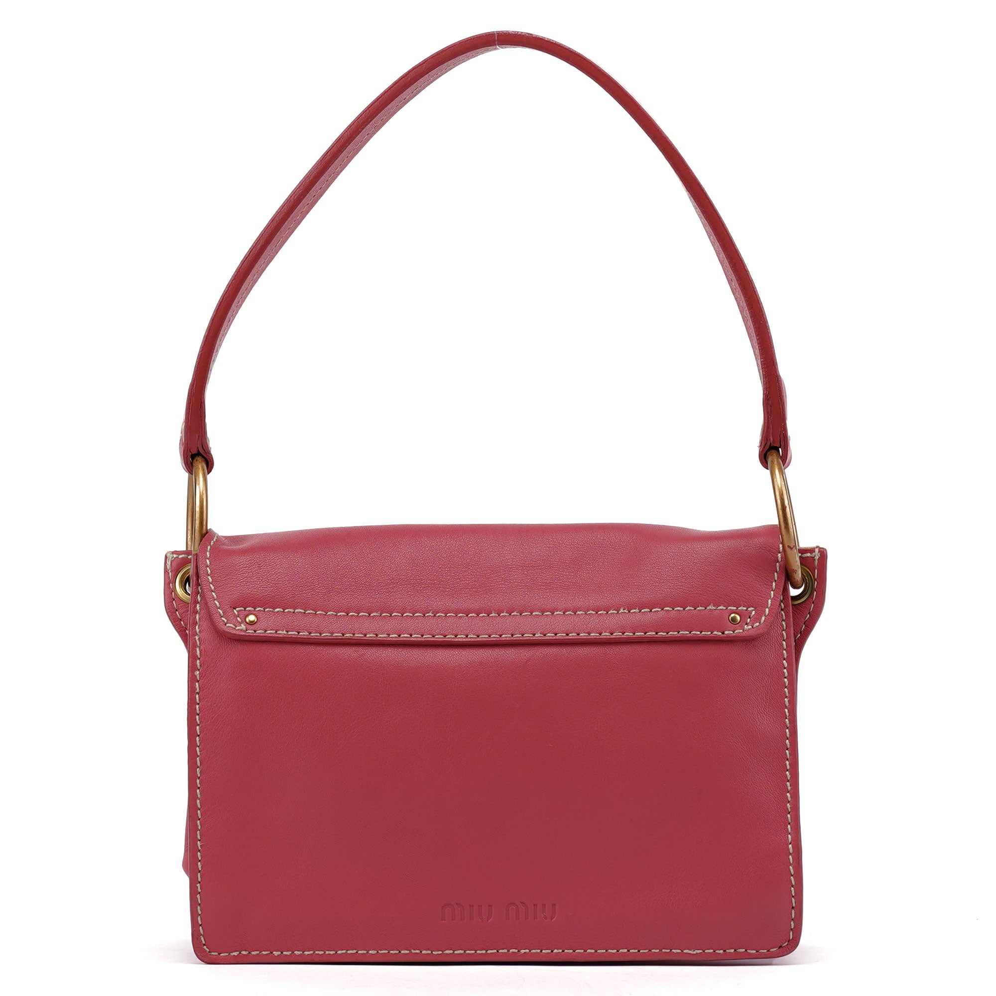 Pink Calfskin Turnlock Shoulder Bag