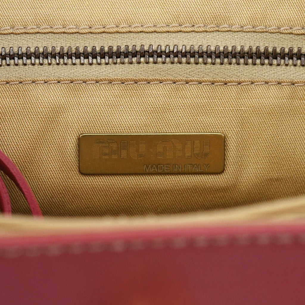 Pink Calfskin Turnlock Shoulder Bag