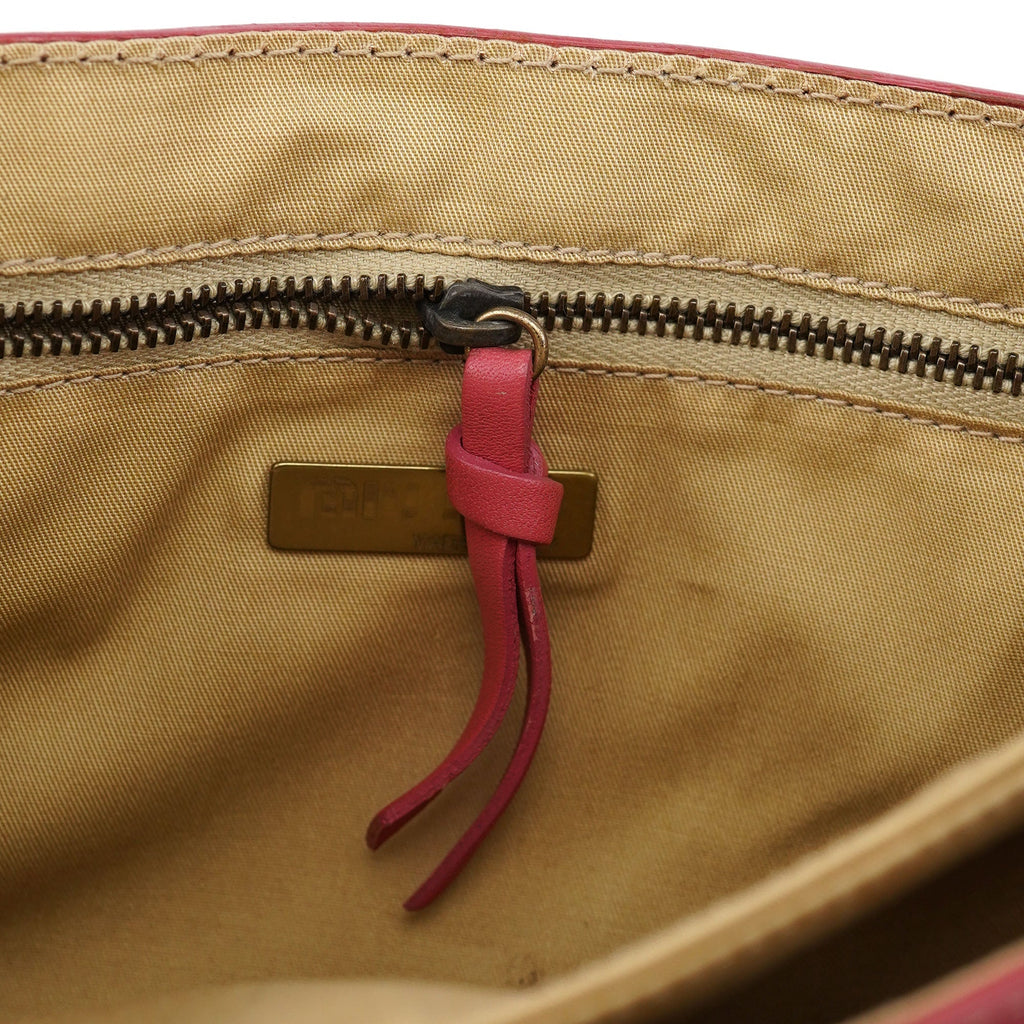 Pink Calfskin Turnlock Shoulder Bag