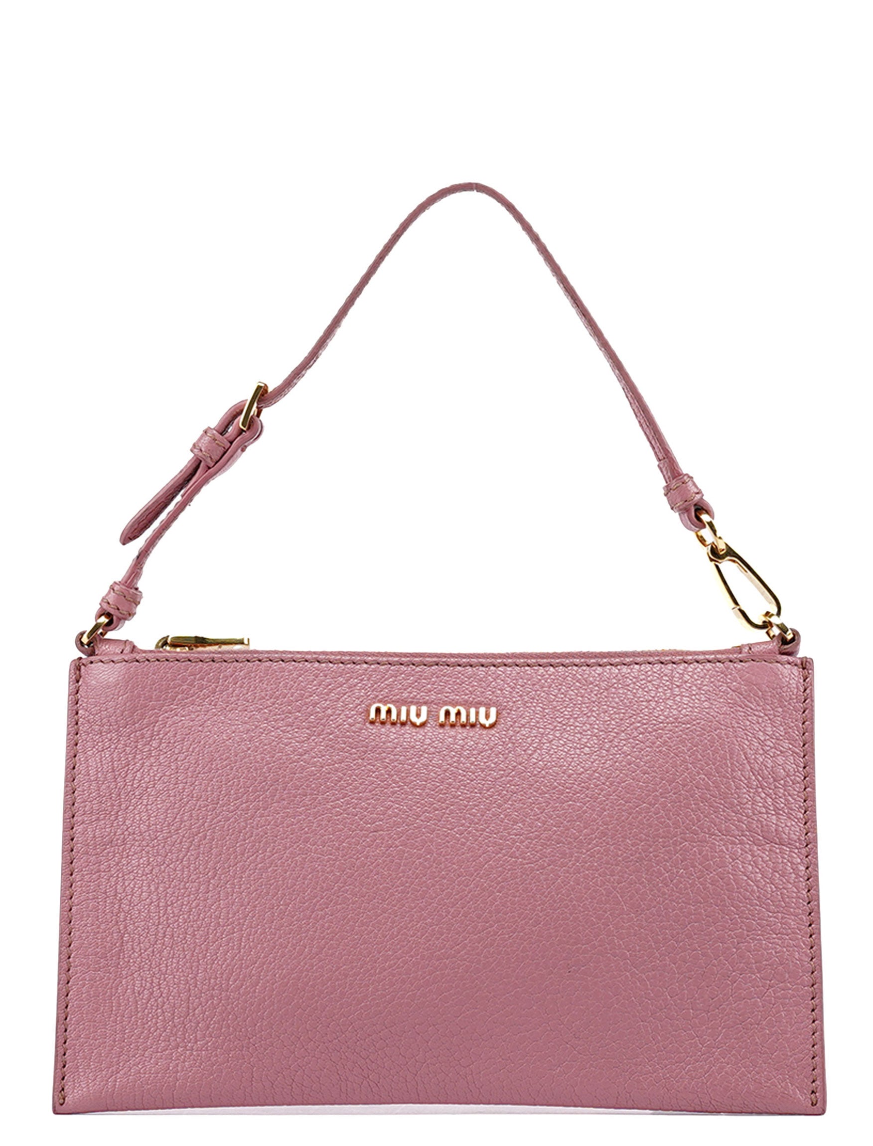 Pink Leather Shoulder Bag