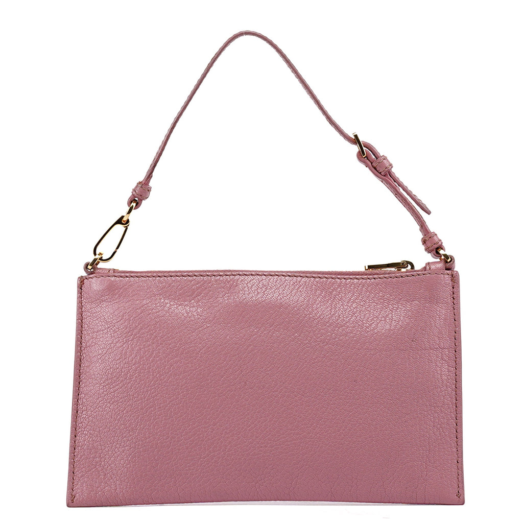 Pink Leather Shoulder Bag