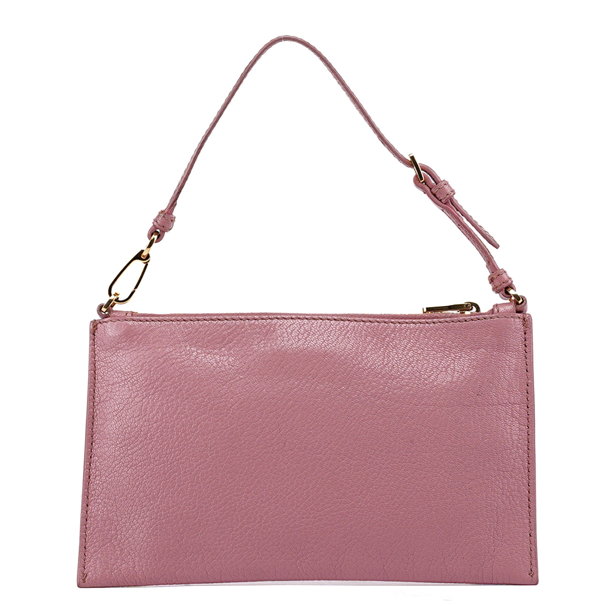 Pink Leather Shoulder Bag