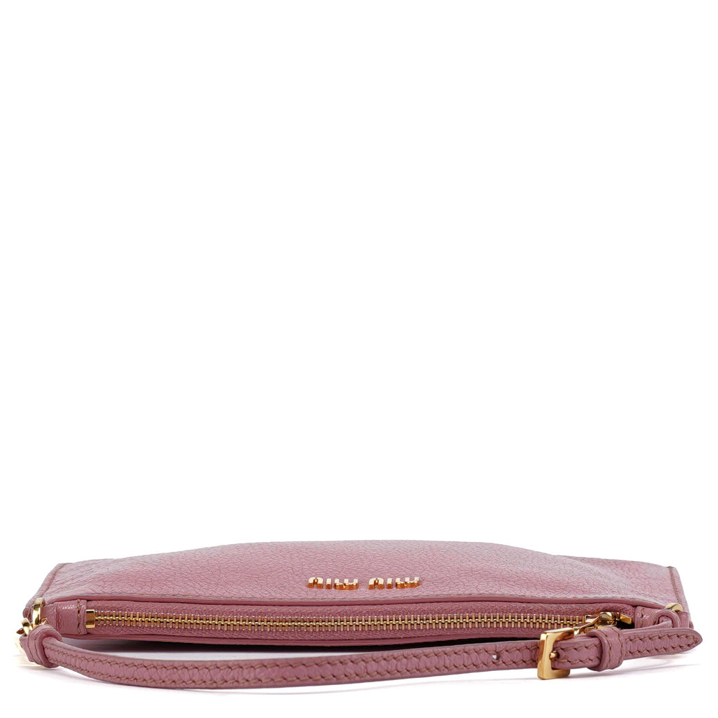 Pink Leather Shoulder Bag