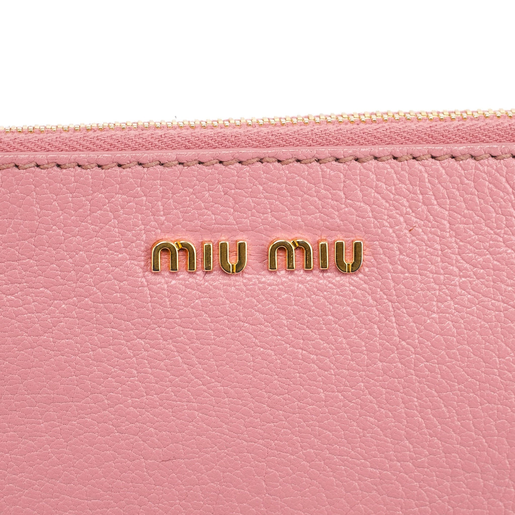 Pink Leather Shoulder Bag