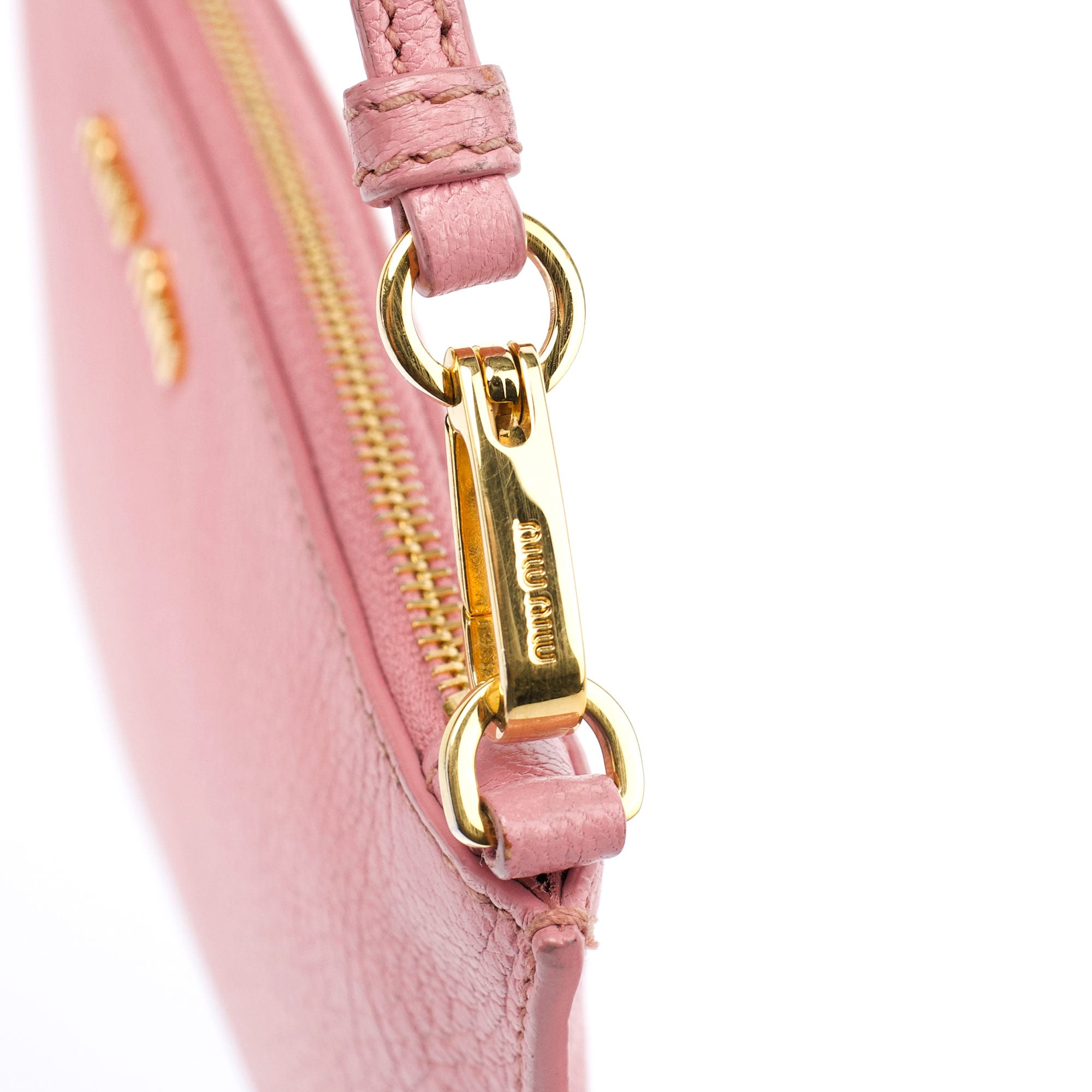 Pink Leather Shoulder Bag