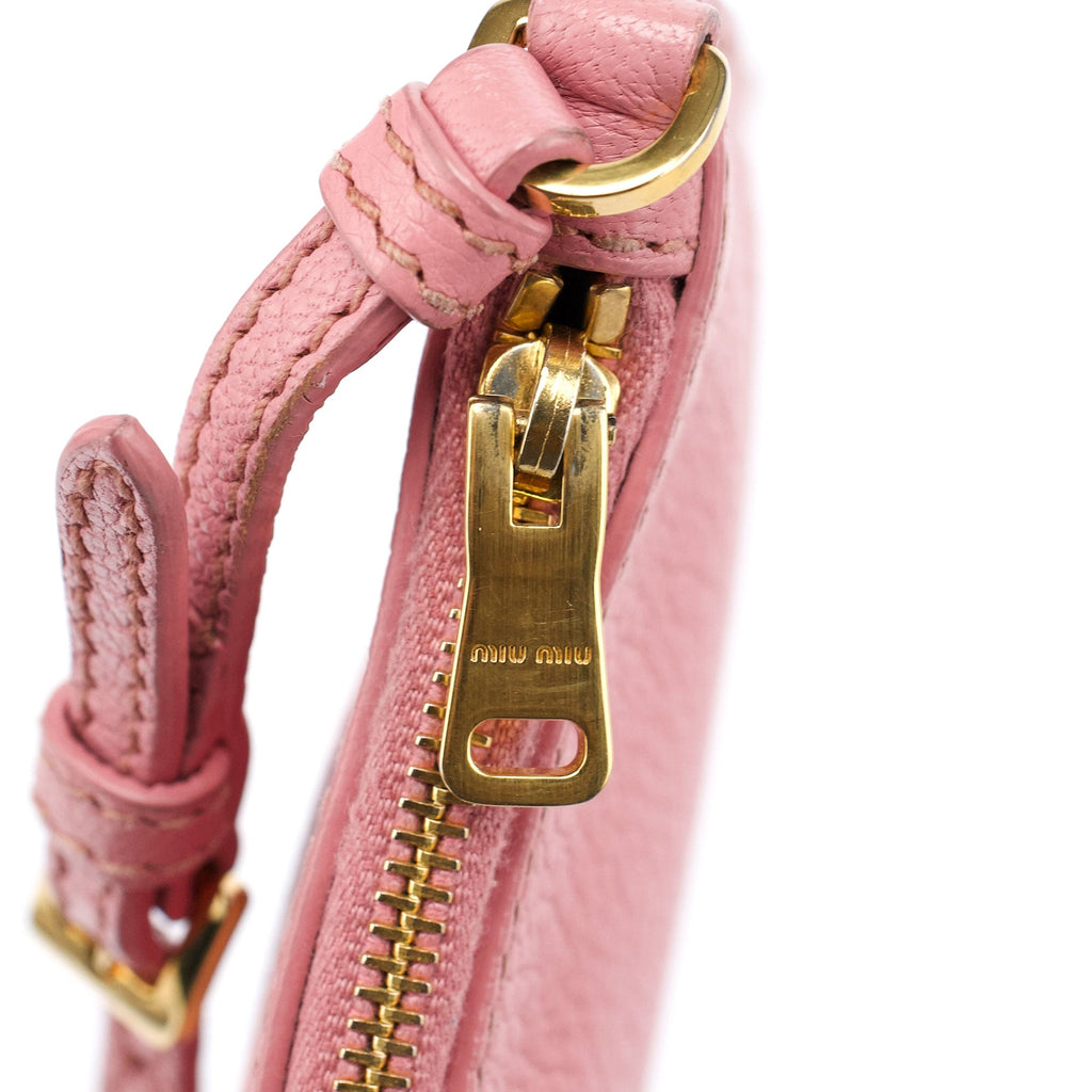 Pink Leather Shoulder Bag