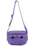 Purple Pocket Mesh Shoulder Bag