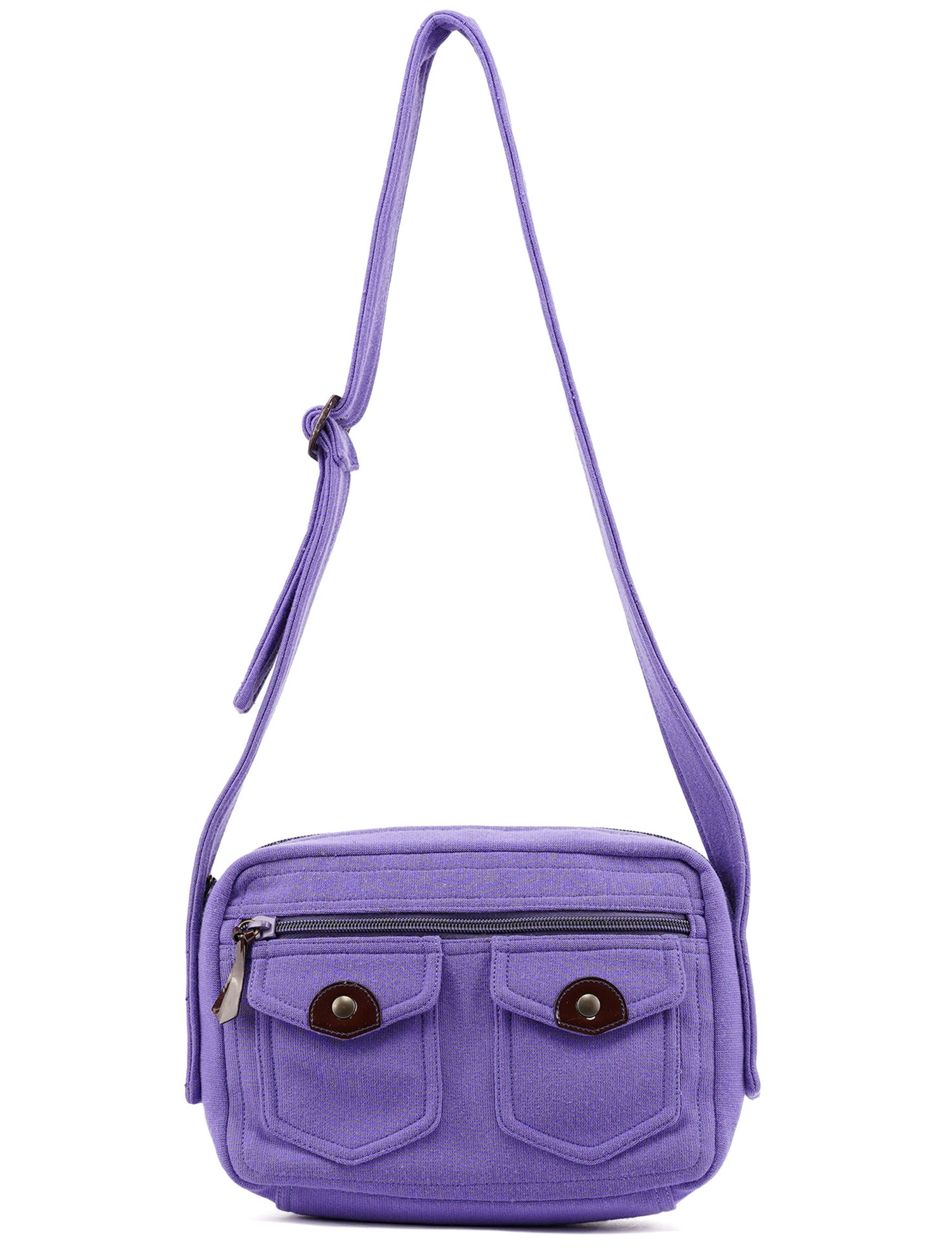 Purple Pocket Mesh Shoulder Bag