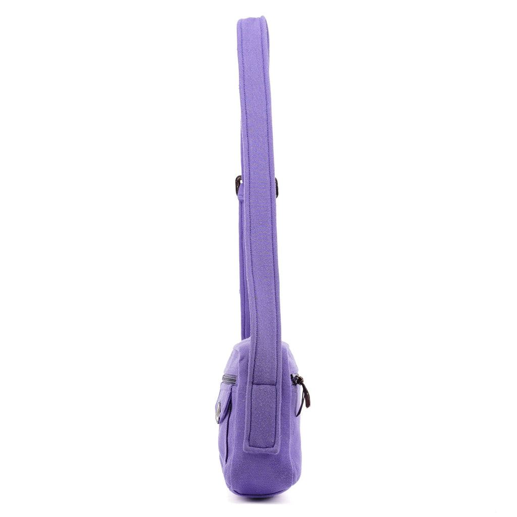 Purple Pocket Mesh Shoulder Bag