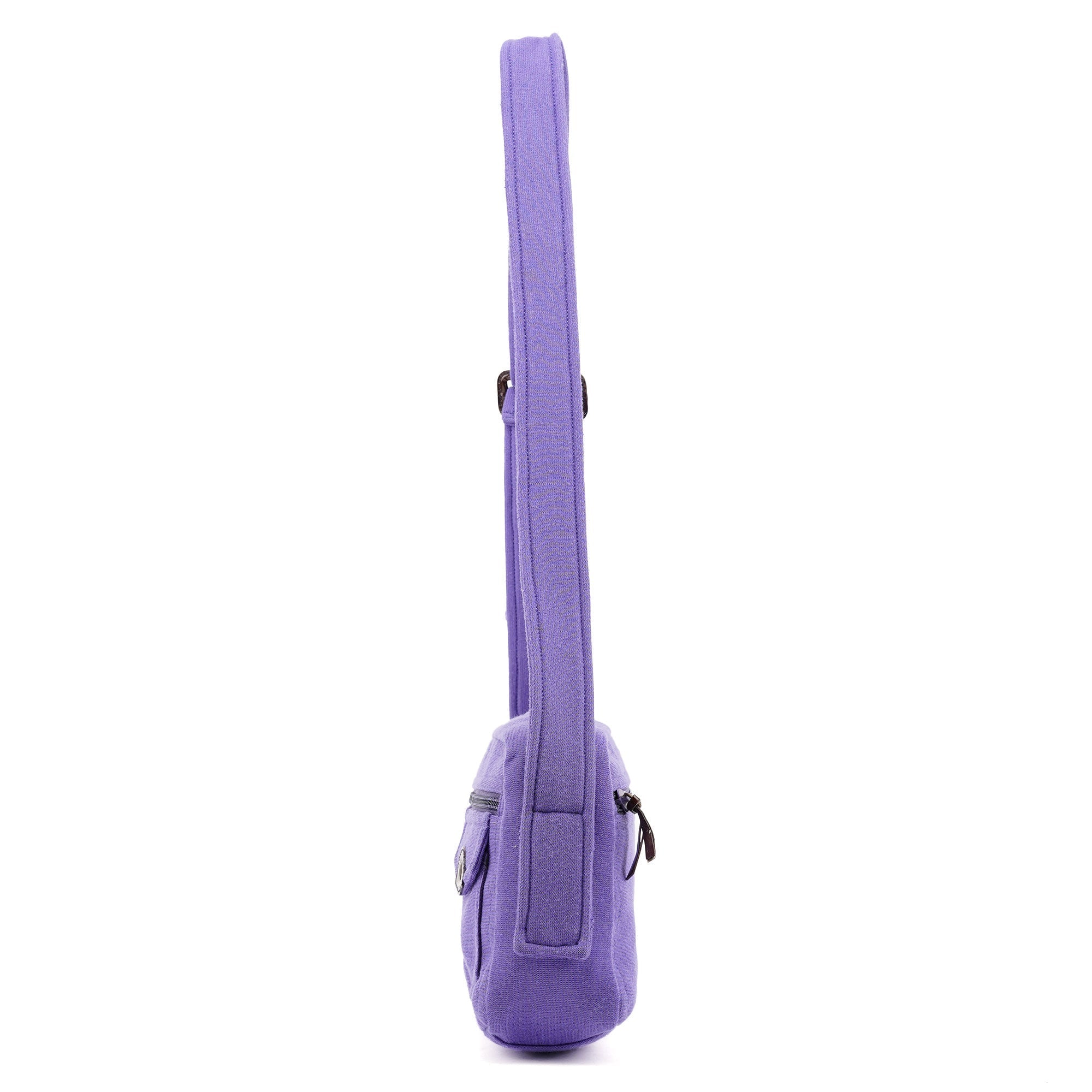 Purple Pocket Mesh Shoulder Bag