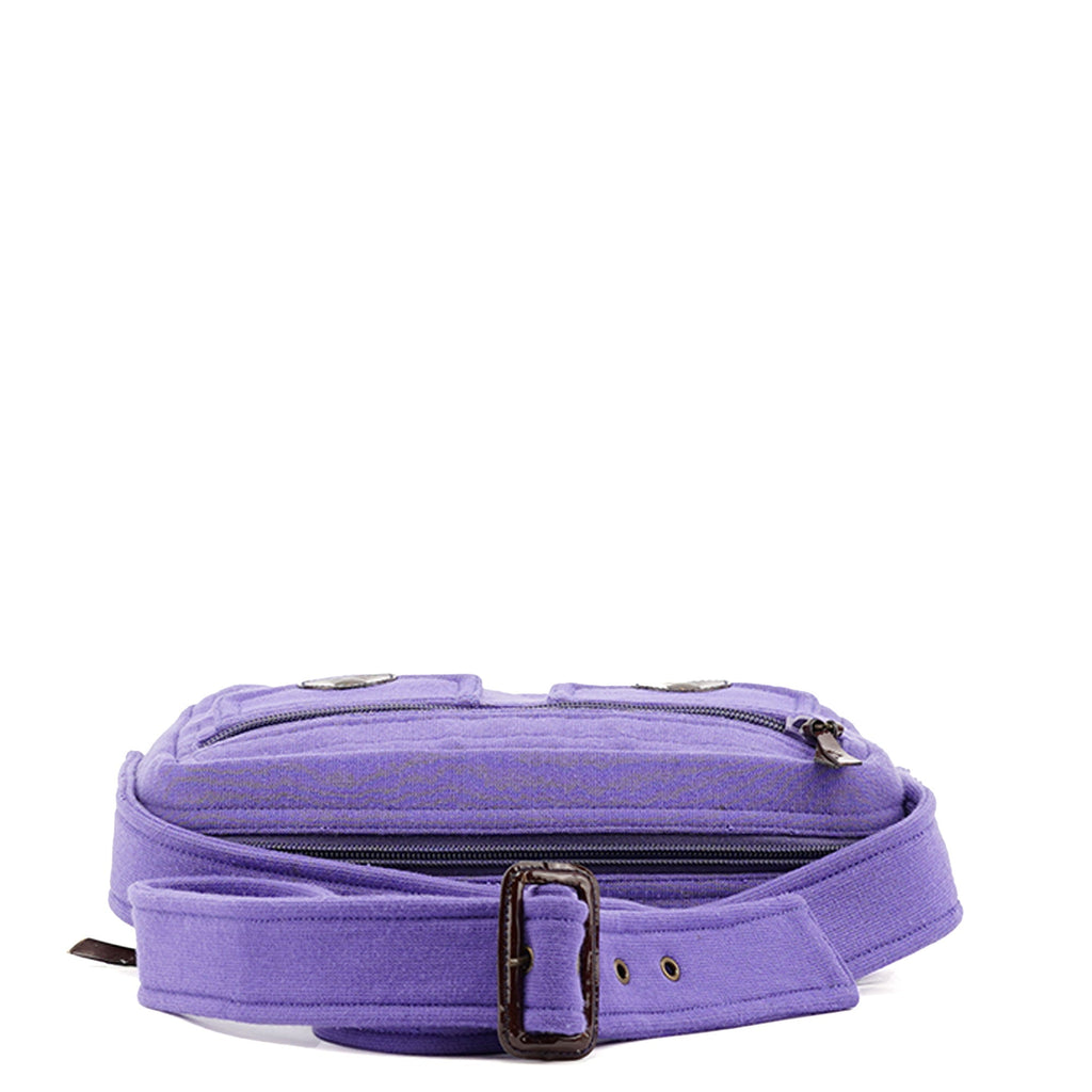 Purple Pocket Mesh Shoulder Bag