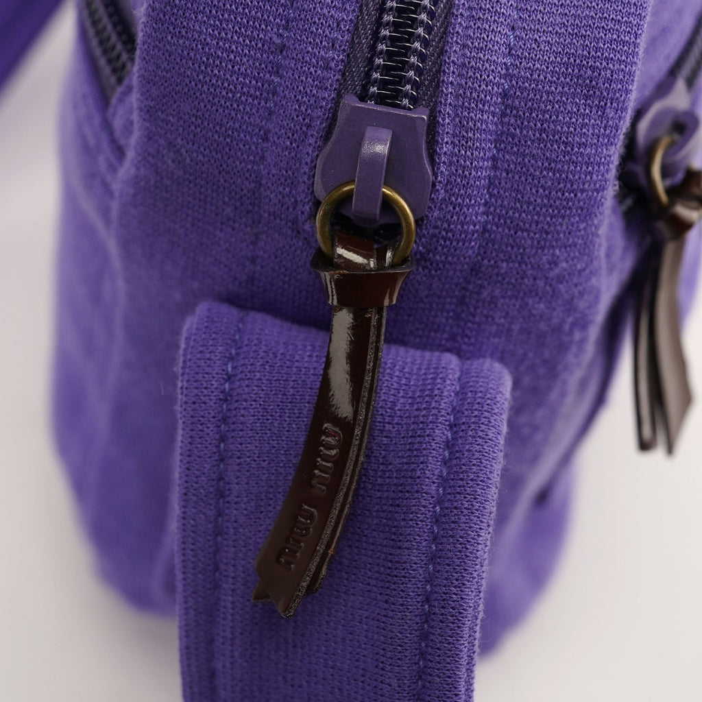 Purple Pocket Mesh Shoulder Bag