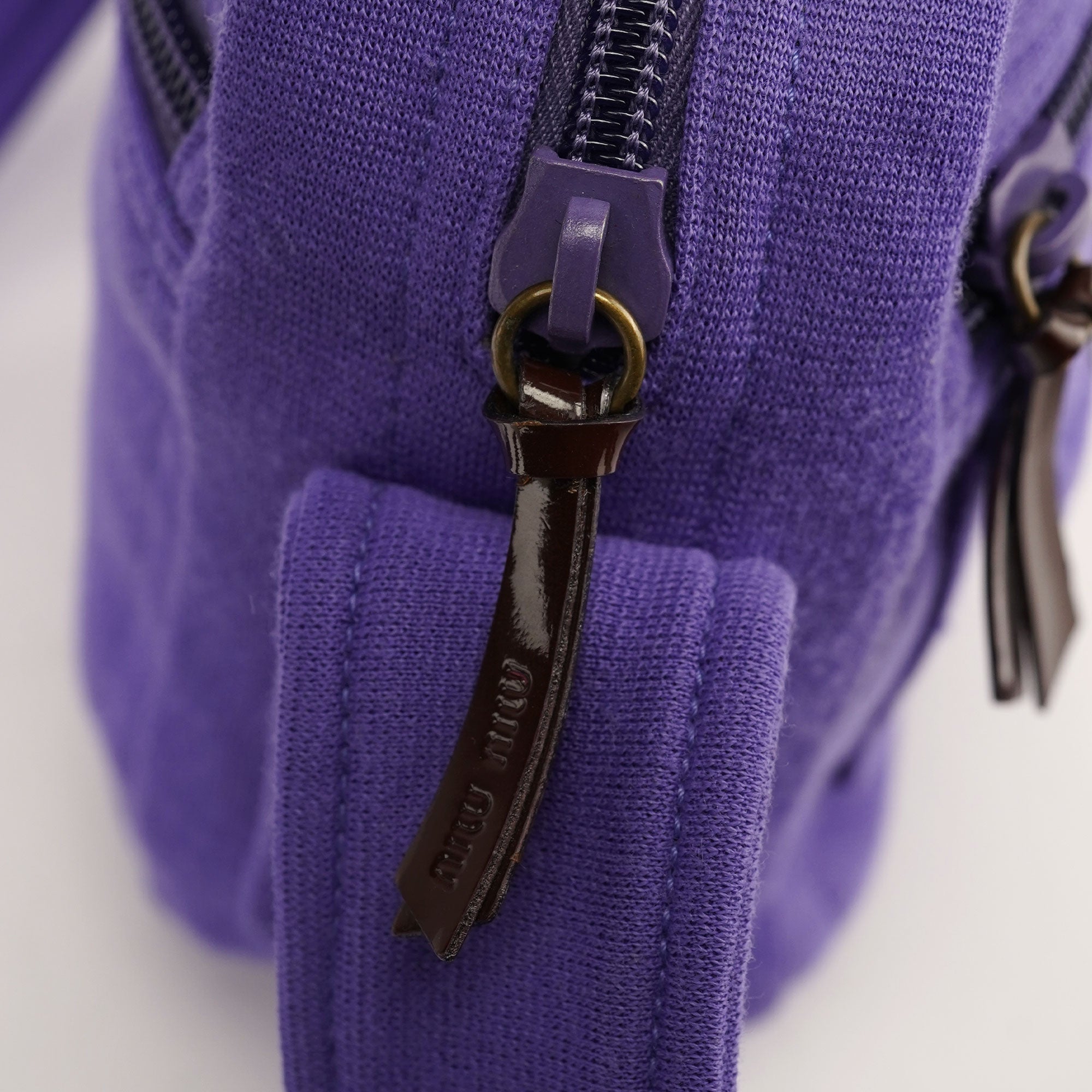 Purple Pocket Mesh Shoulder Bag